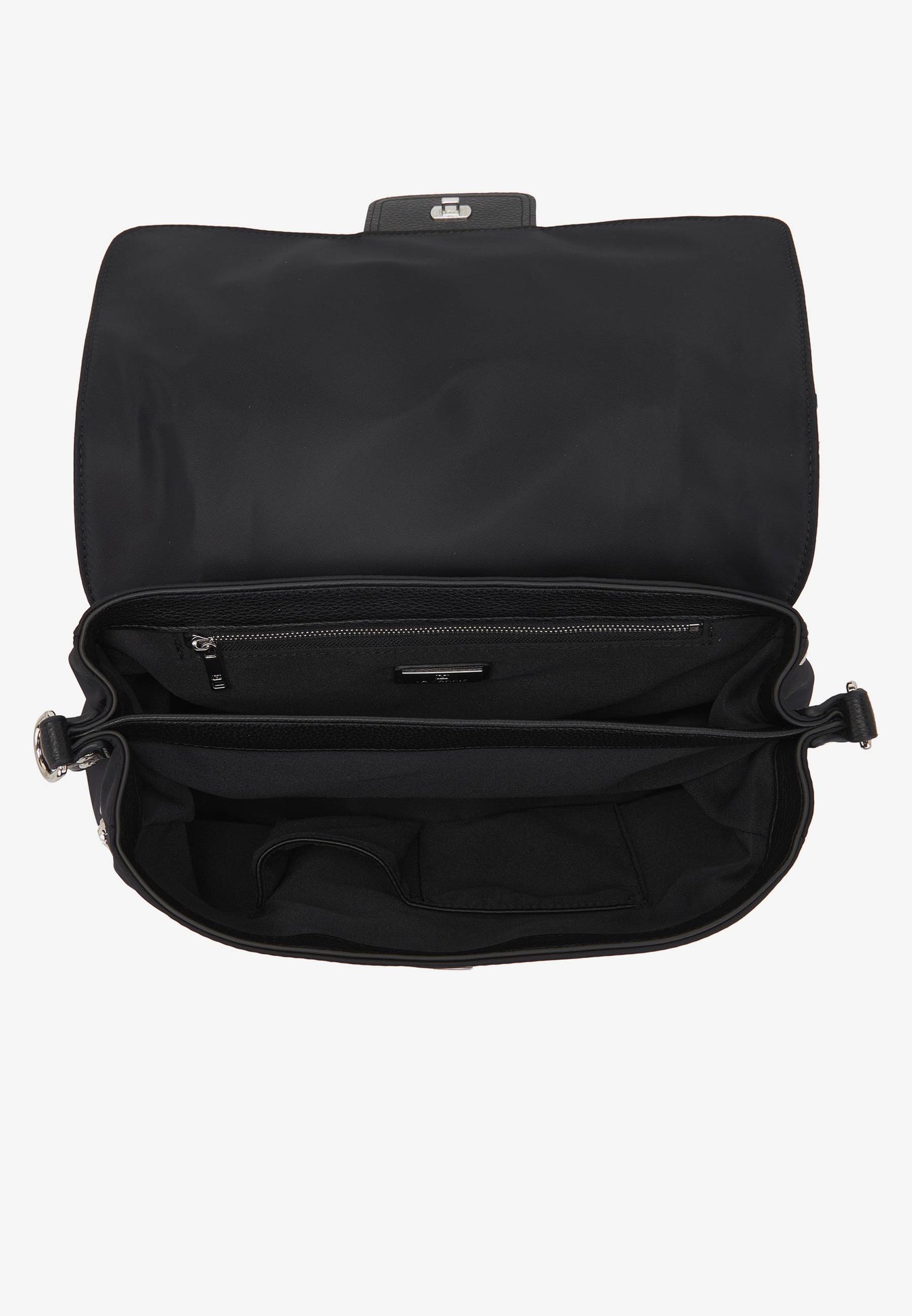 LA CARRIE - Shopping Bag Dark Nylon Borchie Nero