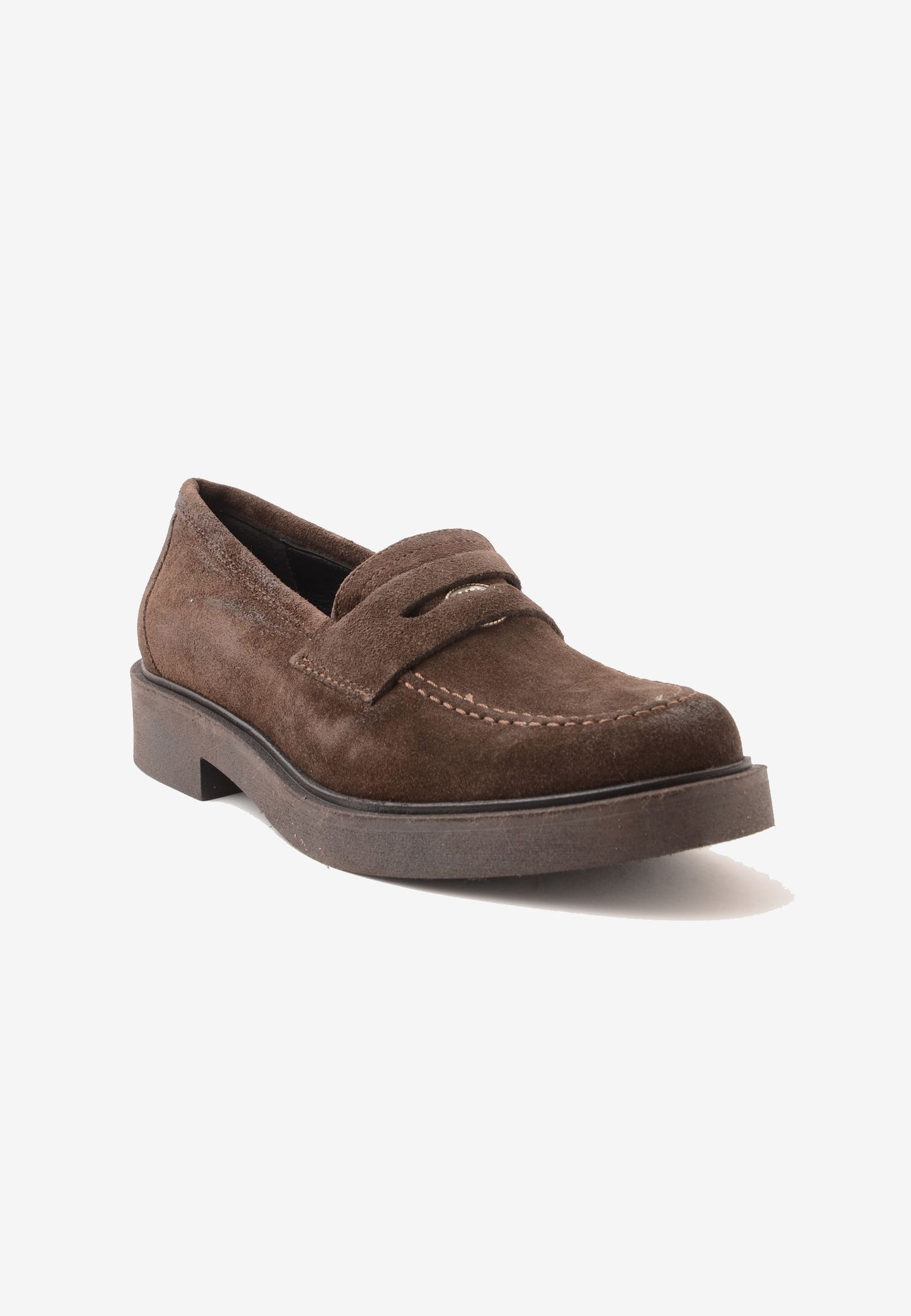 DIVINE FOLLIE - Mocassino Scamosciato Mocha