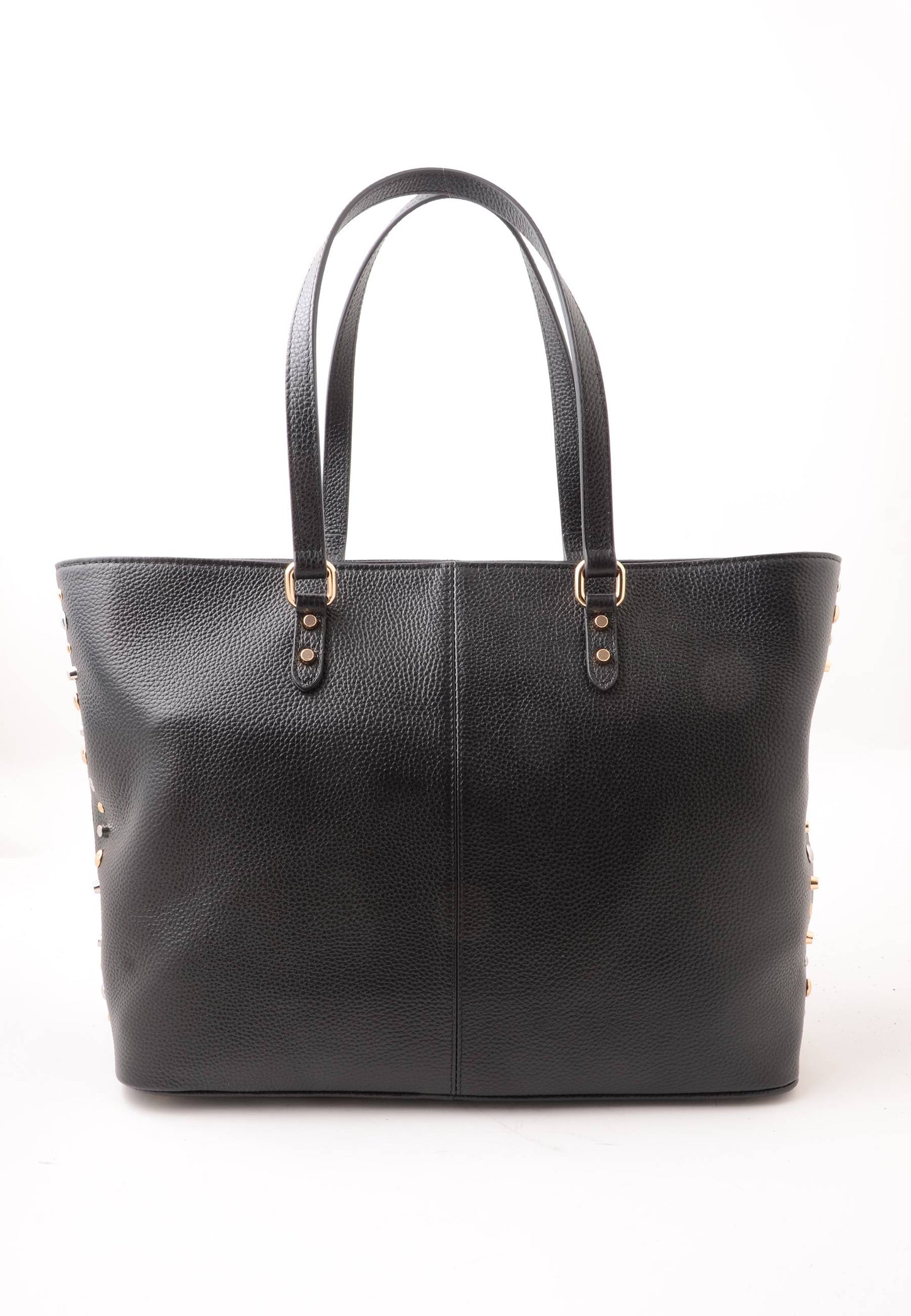 LA CARRIE - Shopping Bag Explosion Vera Pelle Nero