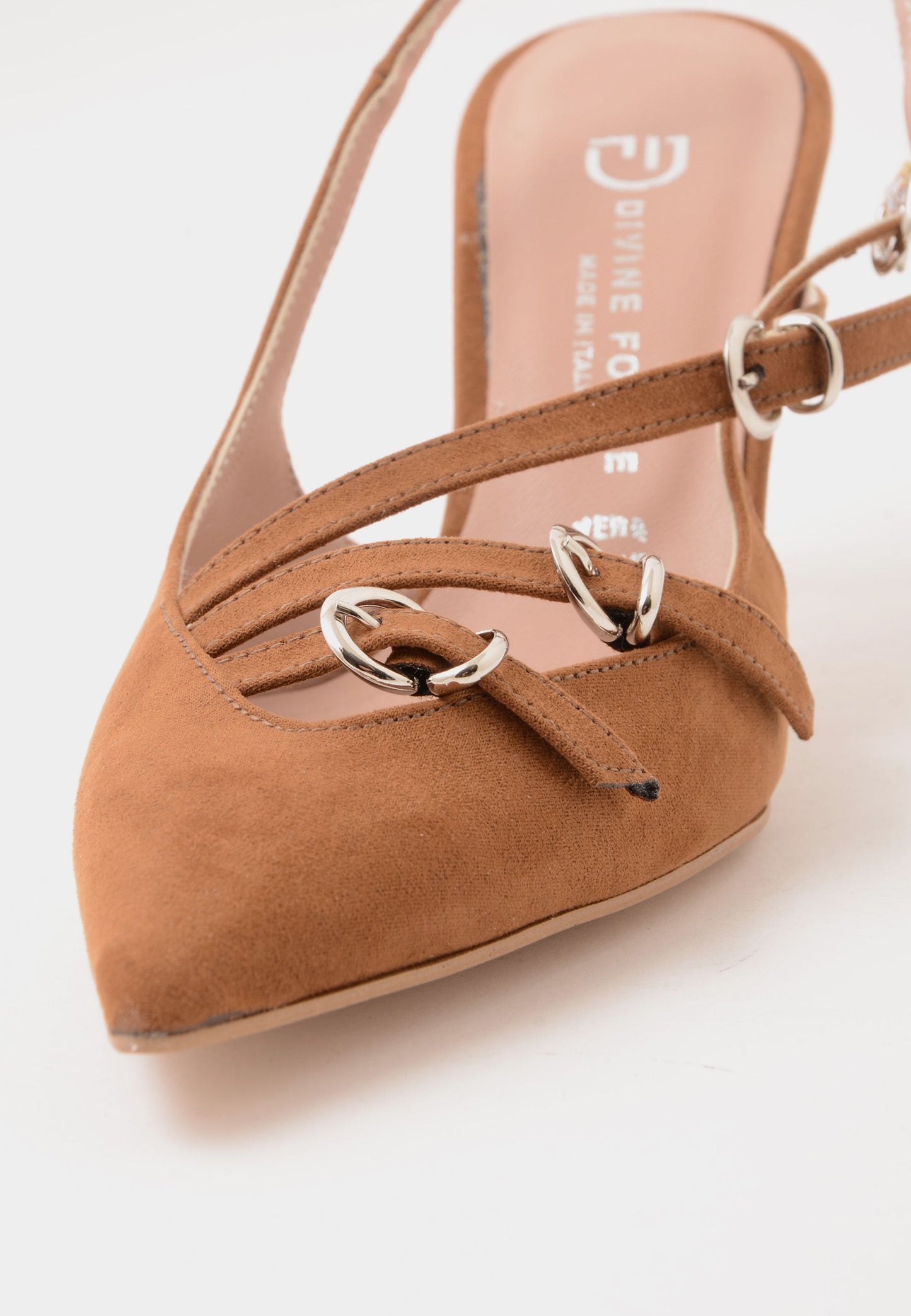 DIVINE FOLLIE - Slingback Fibbie Cuoio