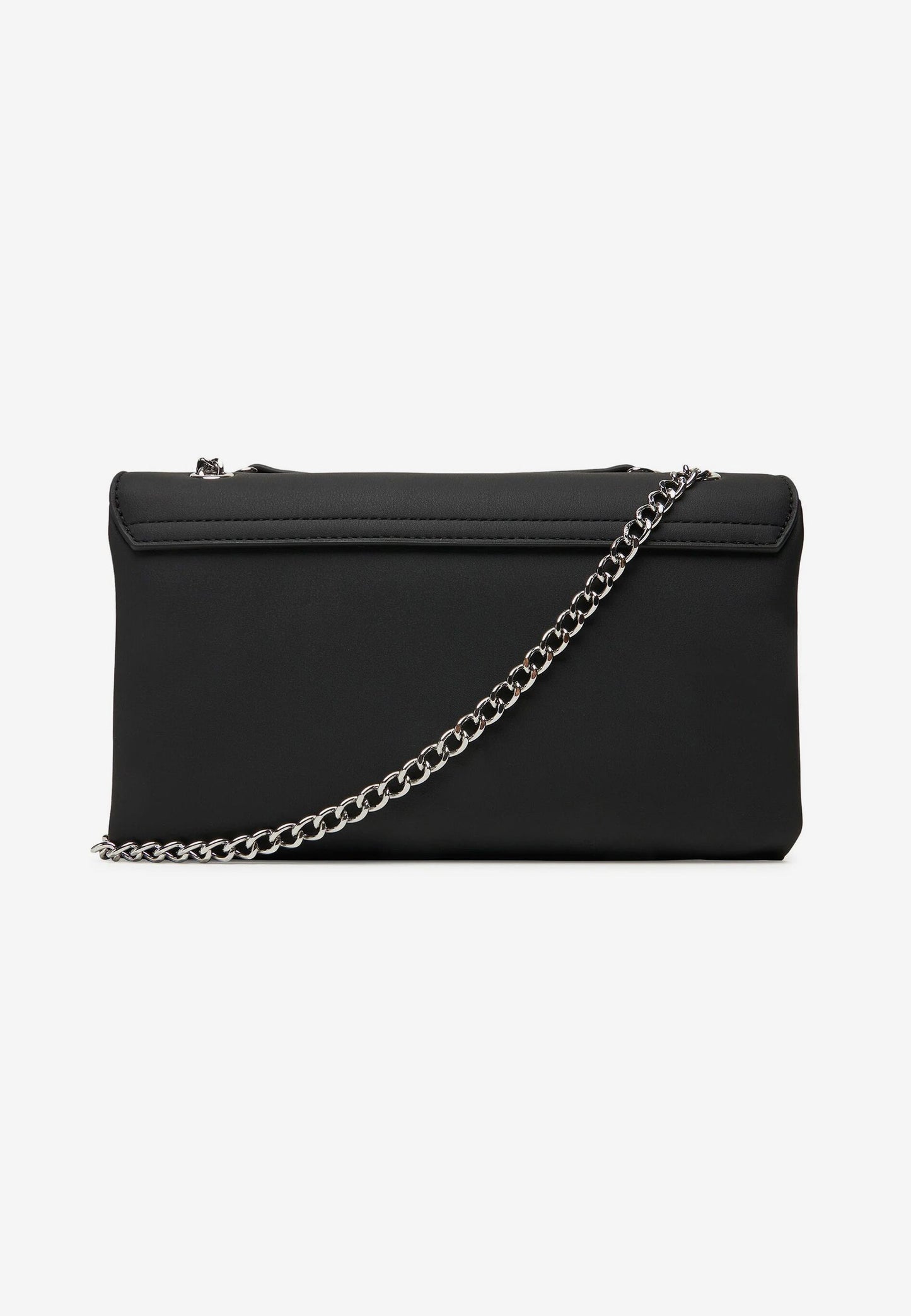 LOVE MOSCHINO - Borsa A Spalla Lettering Soft Touch Nero Argento