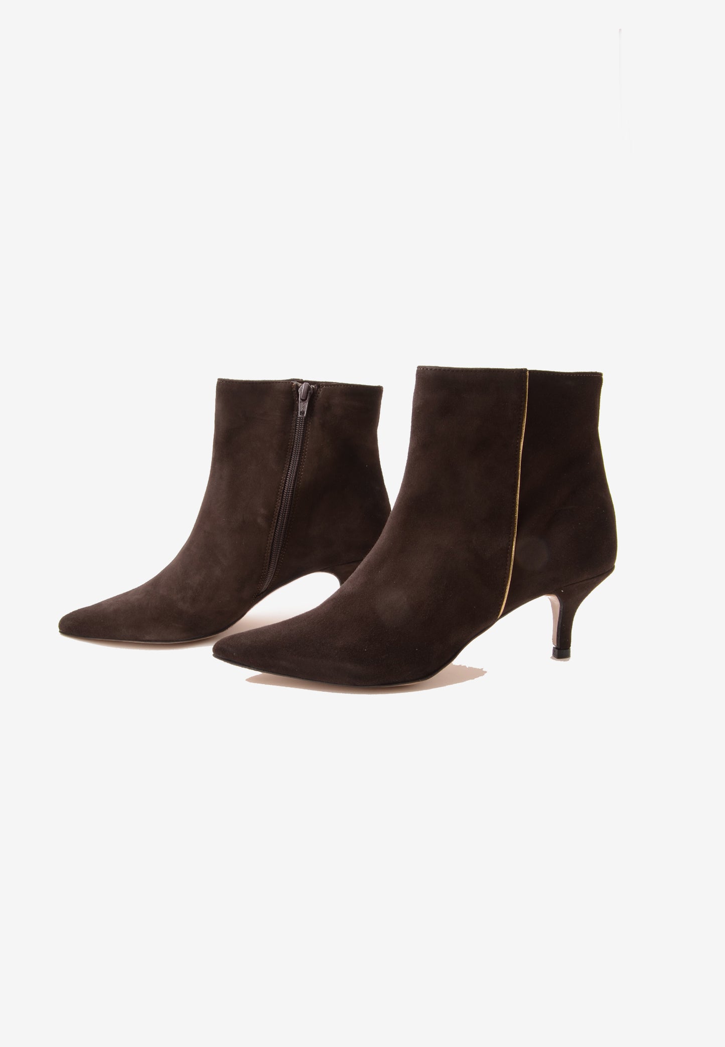 DIVINE FOLLIE - Stivaletto Con Zip Camoscio Mocha