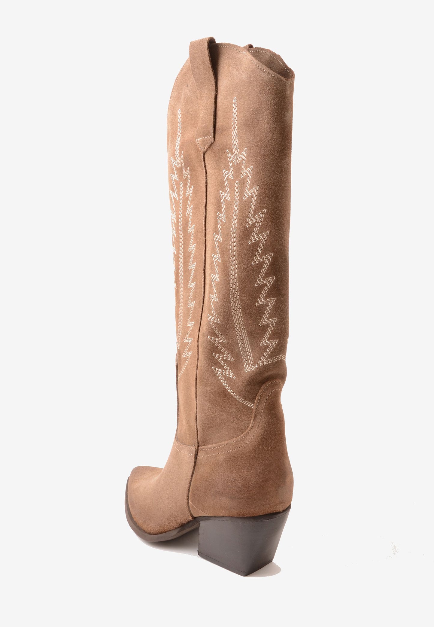 DIVINE FOLLIE - Texano Ricamo Camoscio Taupe