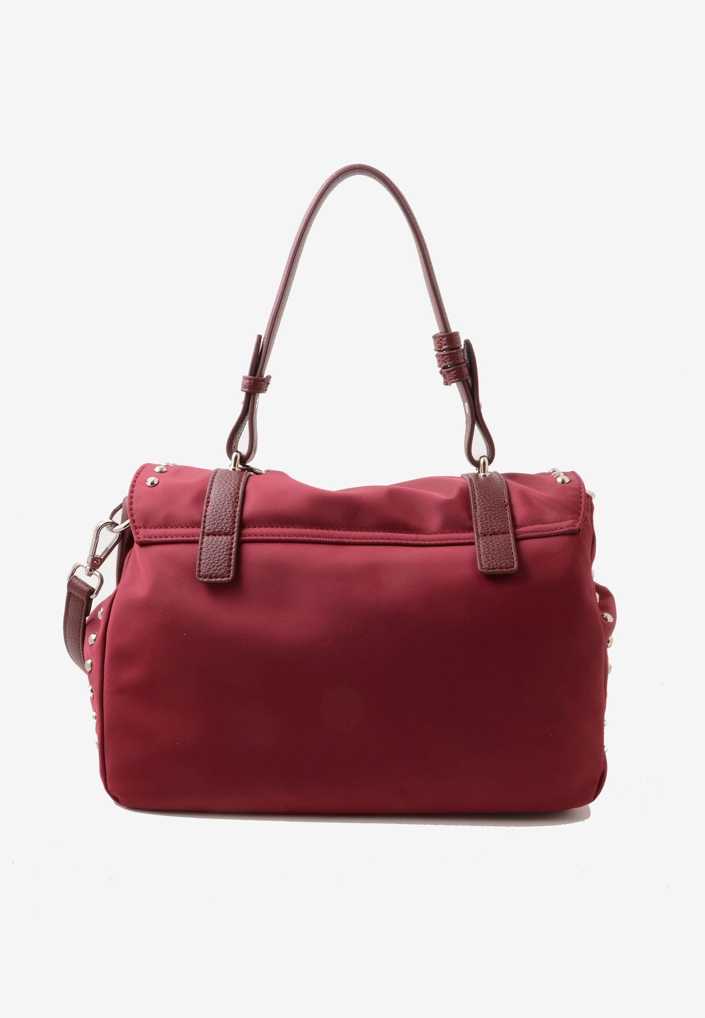 LA CARRIE - Shopping Bag Dark Nylon Borchie Cherry
