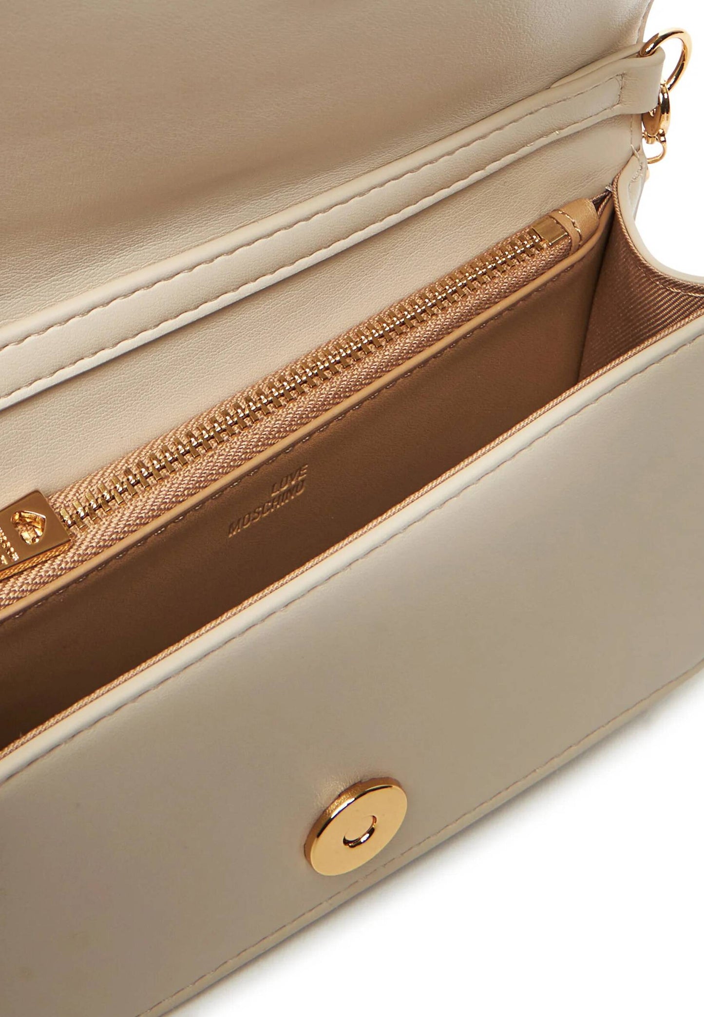 LOVE MOSCHINO - Portafoglio A Tracolla Embossed Avorio