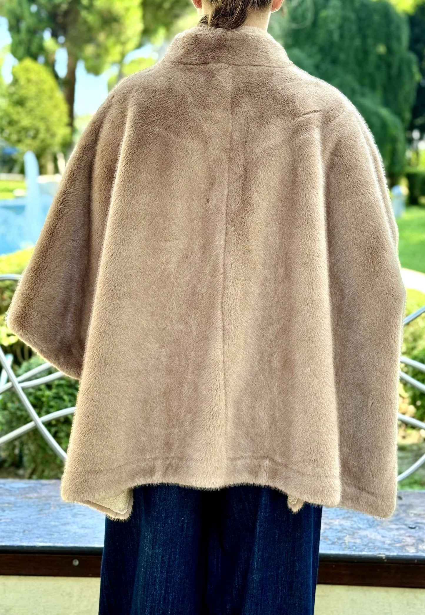 ALEX & MAX - Cappa In Ecopelliccia Taupe