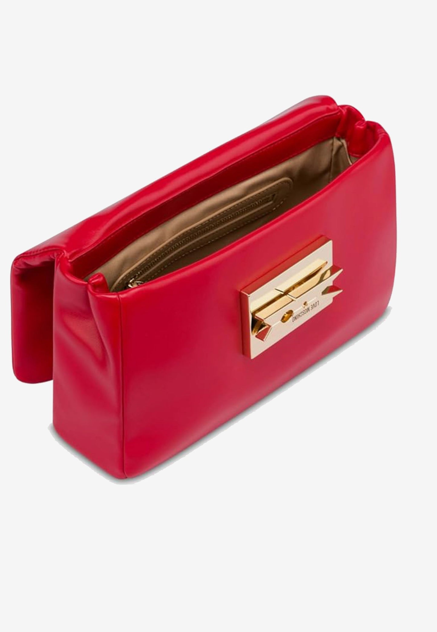 LOVE MOSCHINO - Borsa A Tracolla Gold Clip Rosso