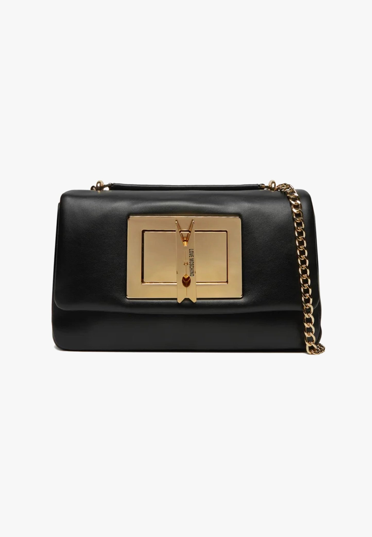 LOVE MOSCHINO - Borsa A Tracolla Gold Clip Nero