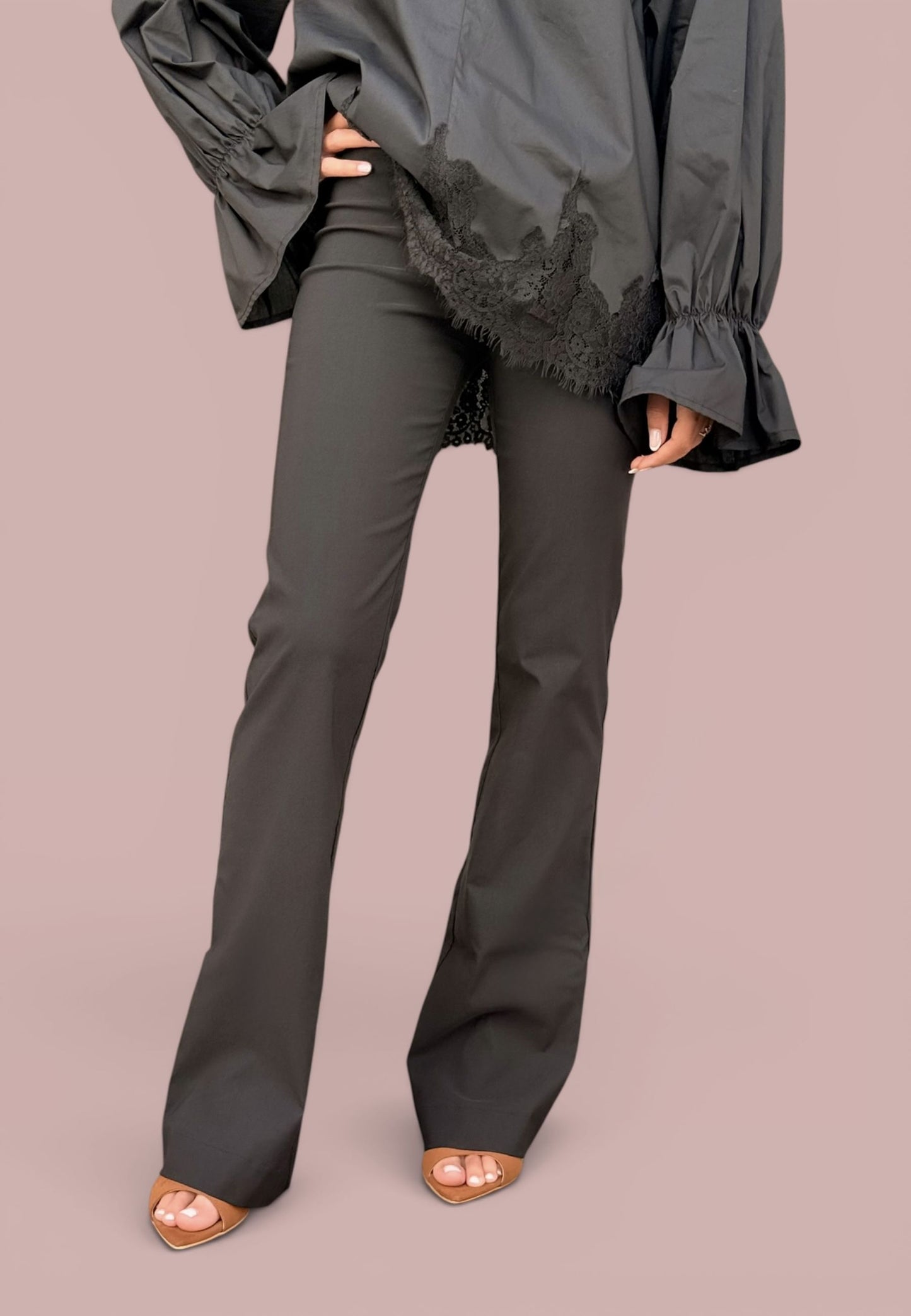 MINERVA - Pantalone Lungo Nero