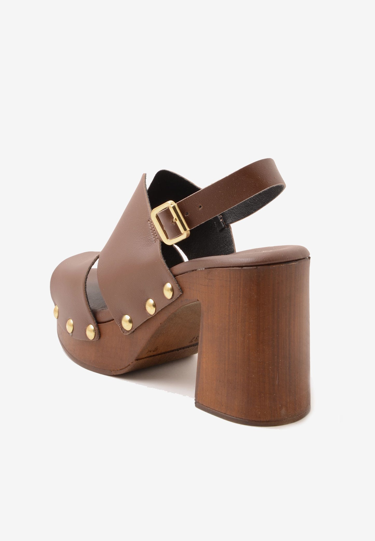 DIVINE FOLLIE - Zoccolo Zeppa Borchie Moro