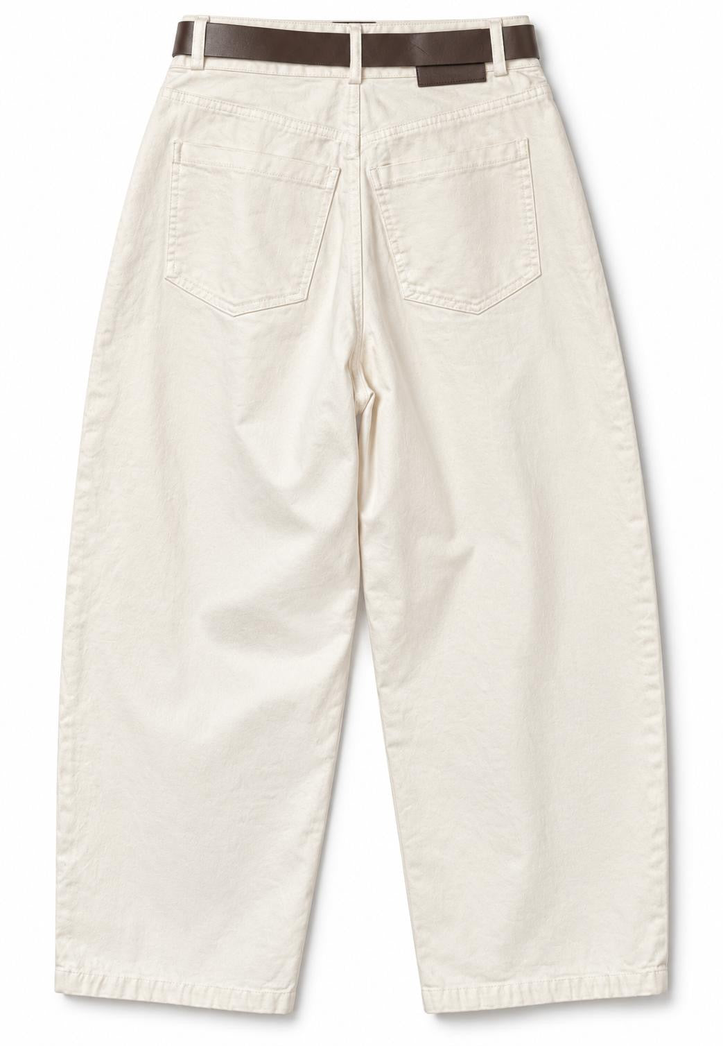 MOTEL - Pantalone Barrel Avorio
