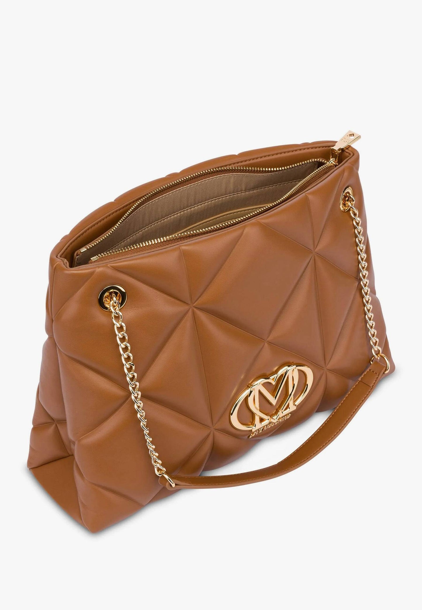 LOVE MOSCHINO - Borsa A spalla Embossed Grande Cammello