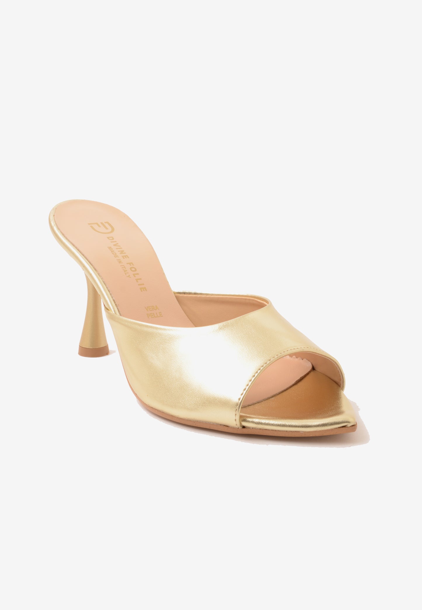 DIVINE FOLLIE - Sandalo Mules Oro