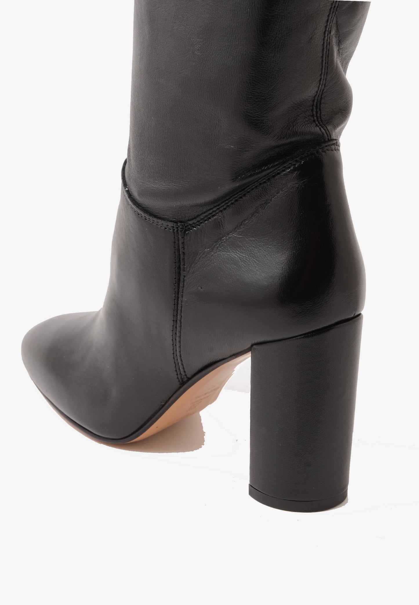 DIVINE FOLLIE - Stivale Alto In Nappa Nero
