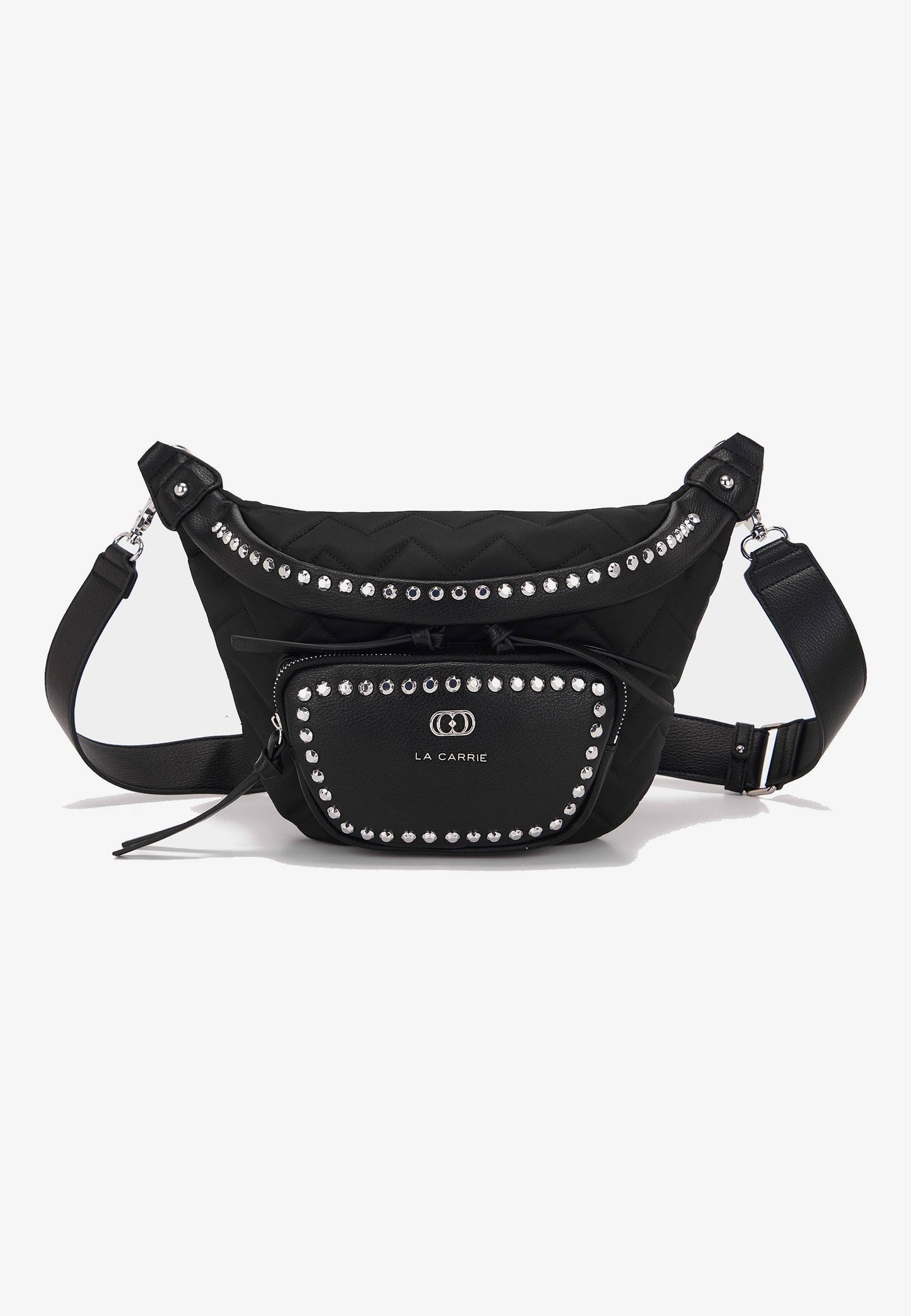 LA CARRIE - Marsupio Nylon Borchie Nero