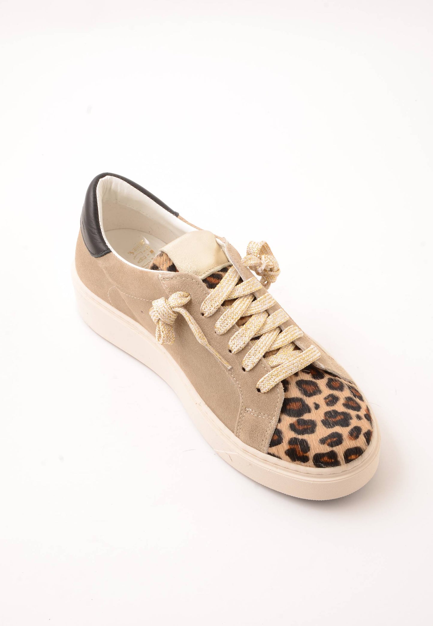 DIVINE FOLLIE - Sneakers Camoscio Leopardato Beige