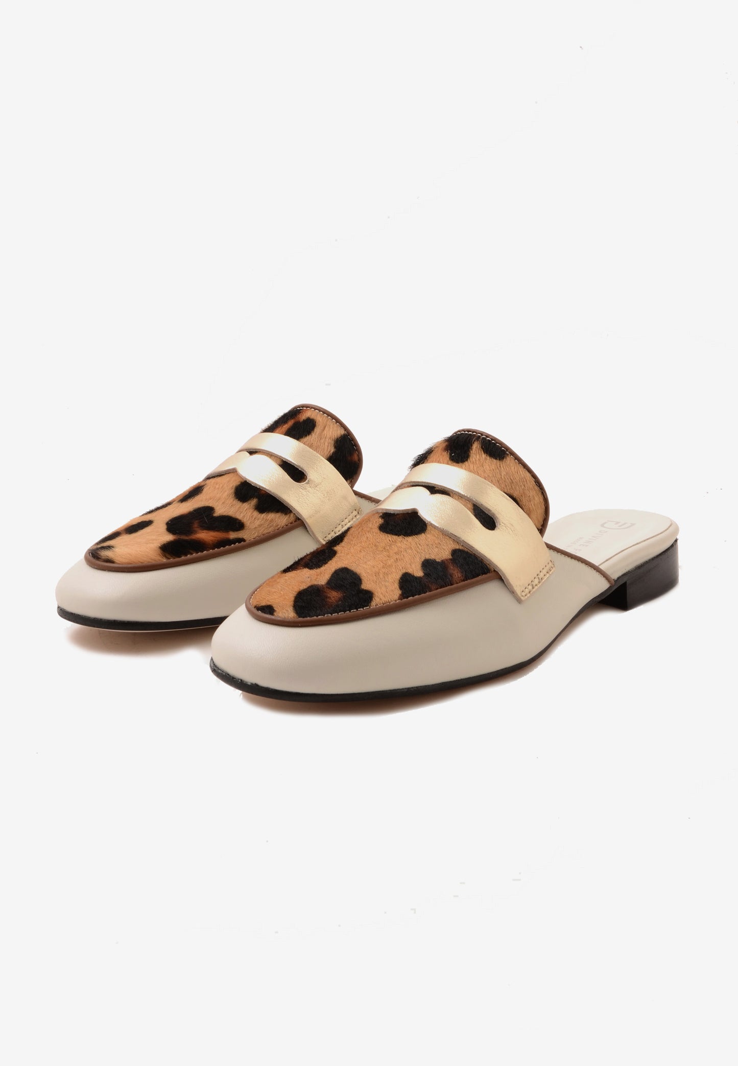 DIVINE FOLLIE - Sabot Cavallino Leopardato Latte