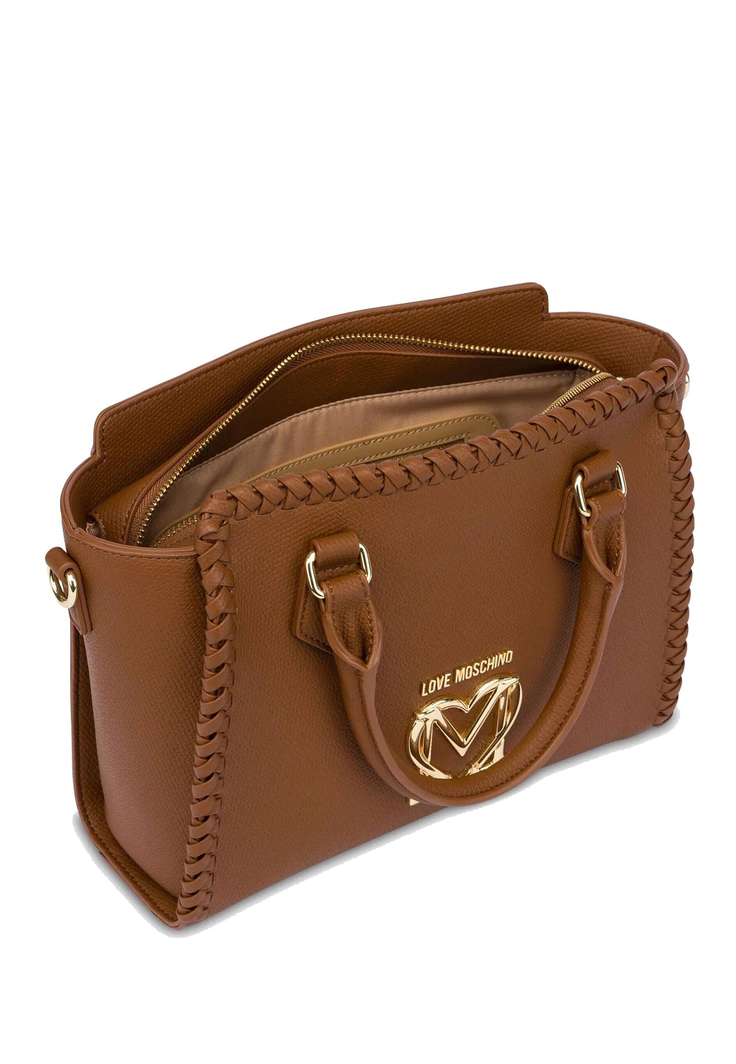 LOVE MOSCHINO - Borsa A Mano Cuore Cammello