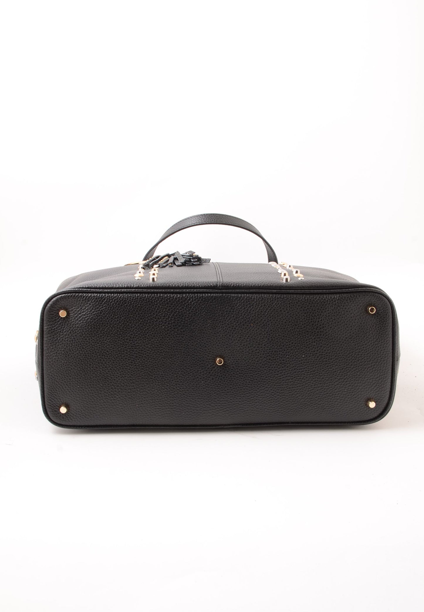 LA CARRIE - Shopping Bag Explosion Vera Pelle Nero