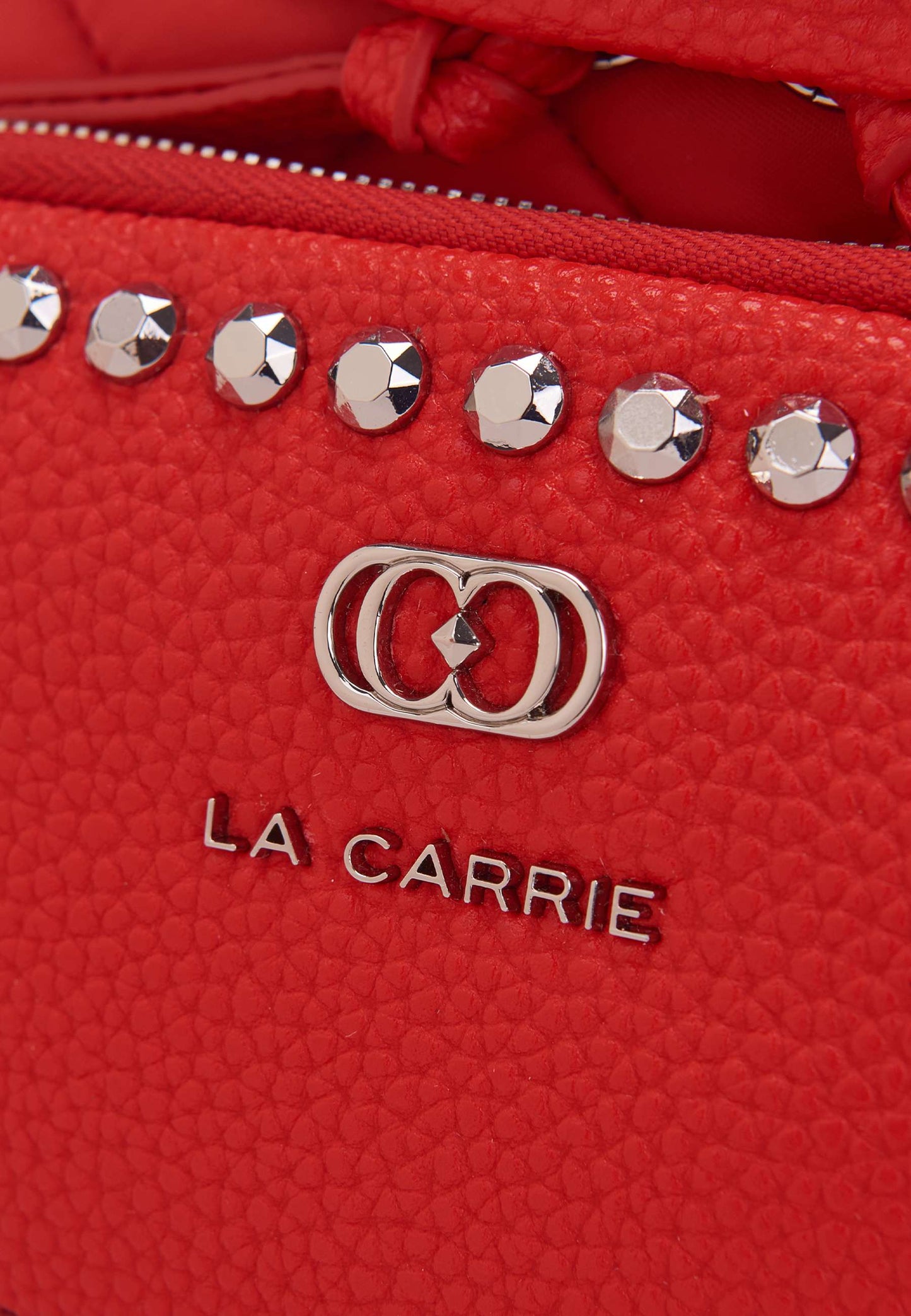 LA CARRIE - Marsupio Nylon Borchie Corallo