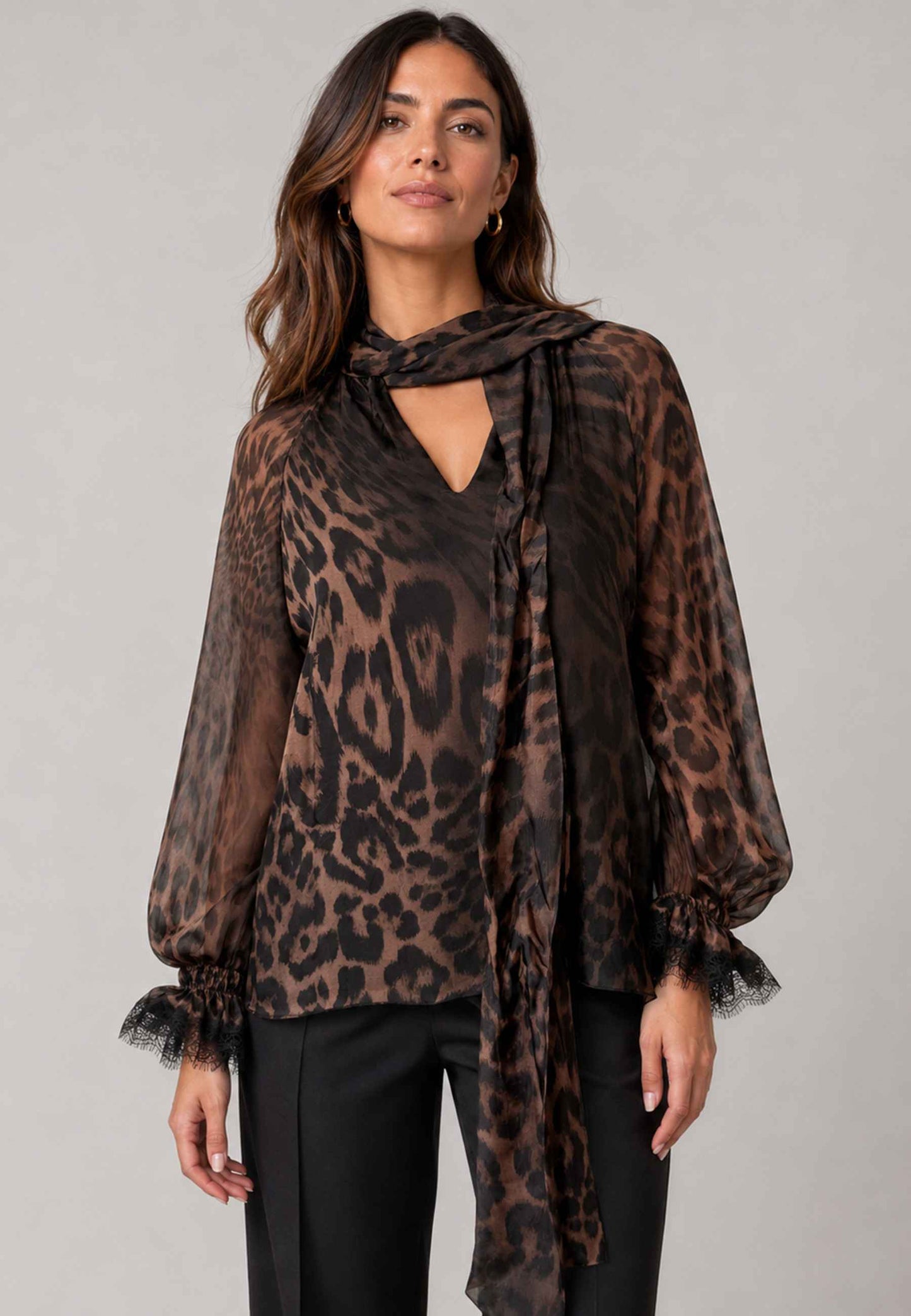 PINK MEMORIES - Camicia Stamapata Con pizzo Maculata
