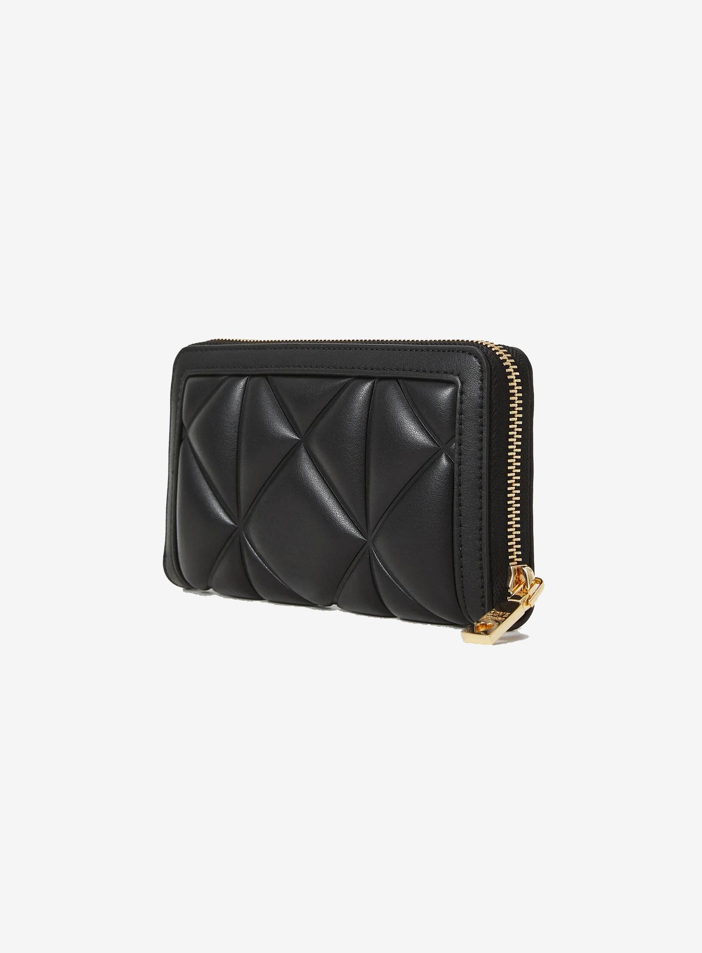 LOVE MOSCHINO - Portafoglio Zip Around Embossed Nero