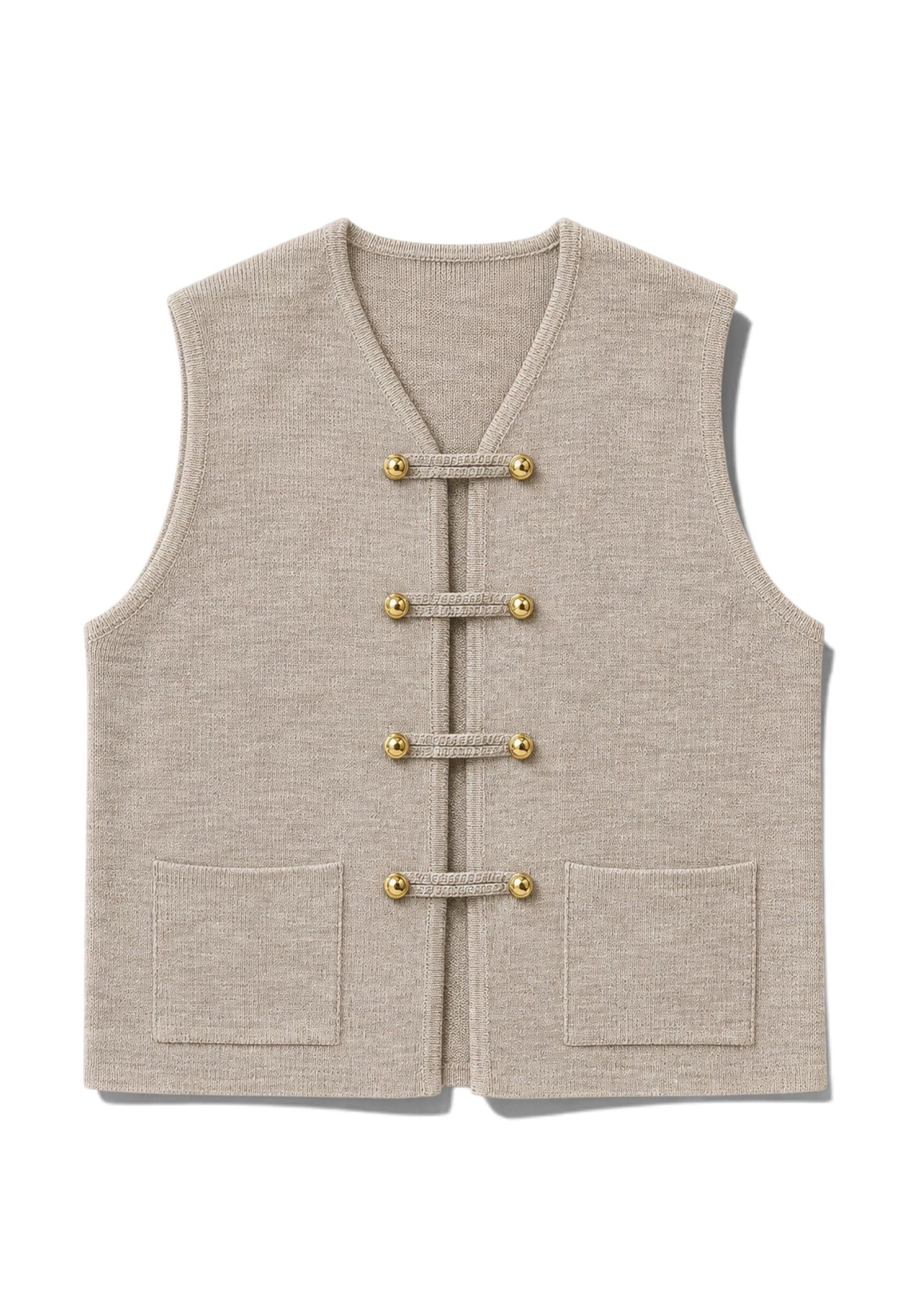 MOTEL - Gilet Napoleone Beige Pallido