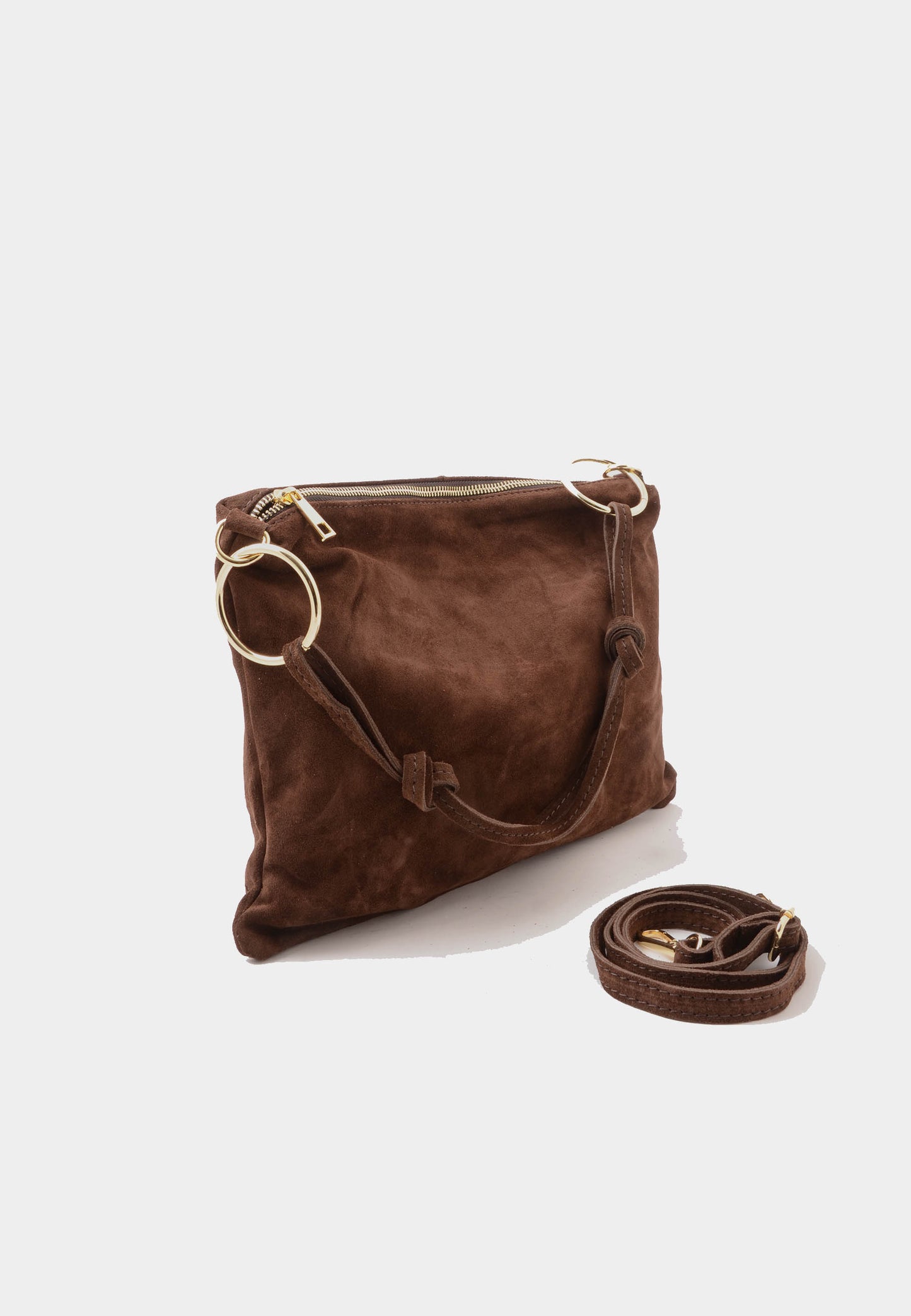 NUNZIA - Borsa In Camoscio AURORA Mocha