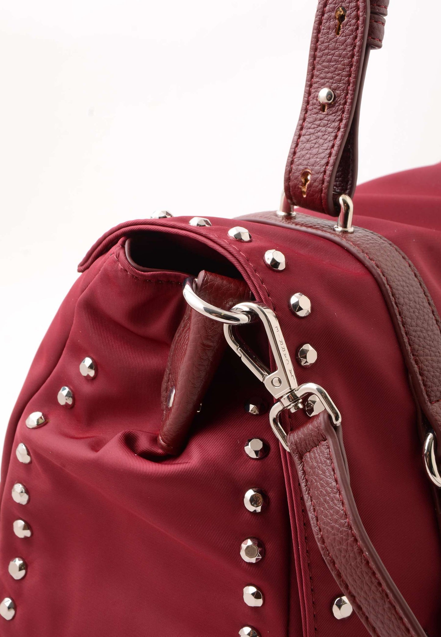 LA CARRIE - Shopping Bag Dark Nylon Borchie Cherry