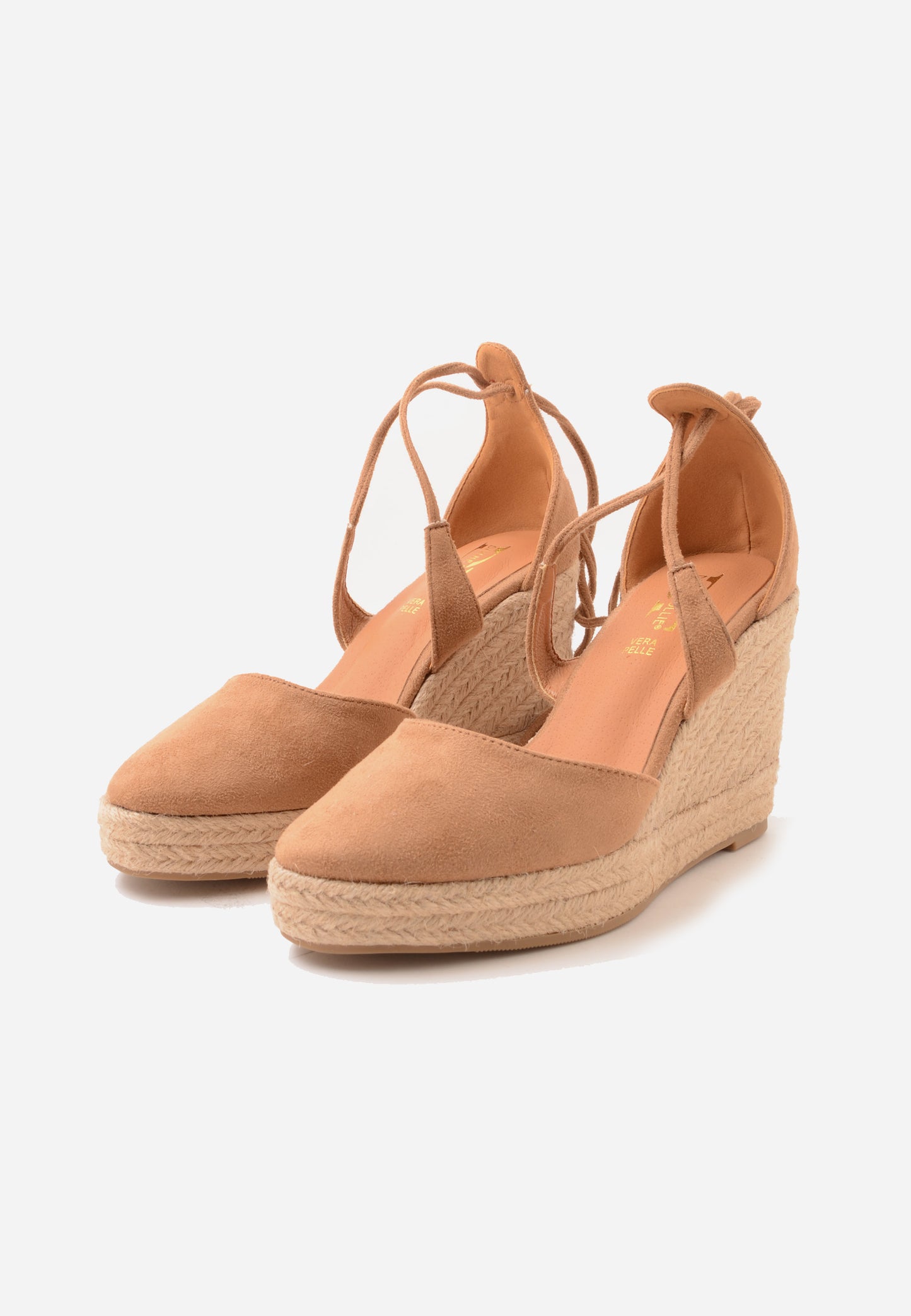 DIVINE FOLLIE - Espadrillas Zeppa Camoscio Nocciola