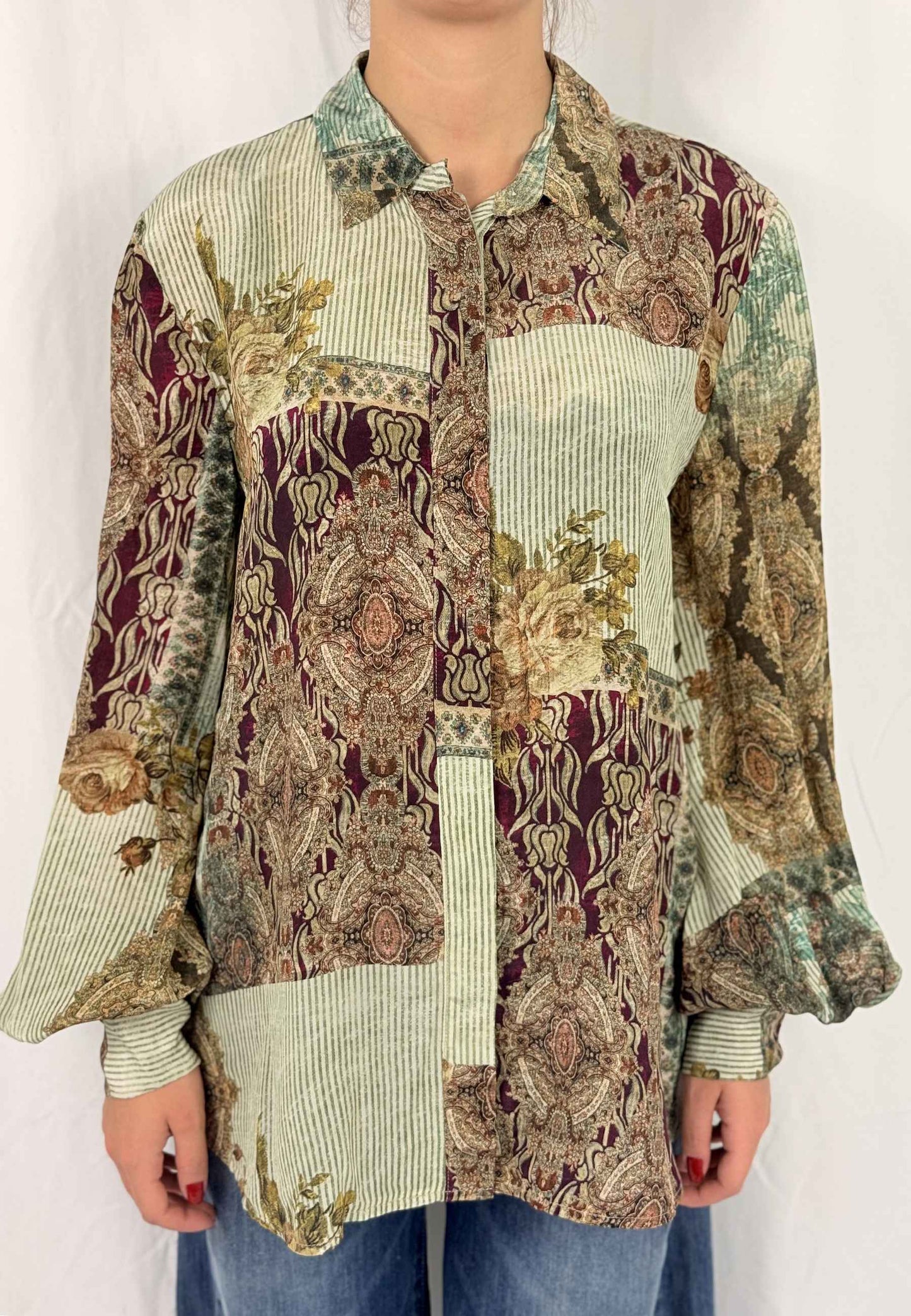 MOTEL - Camicia Stampa Etnica Multicolor