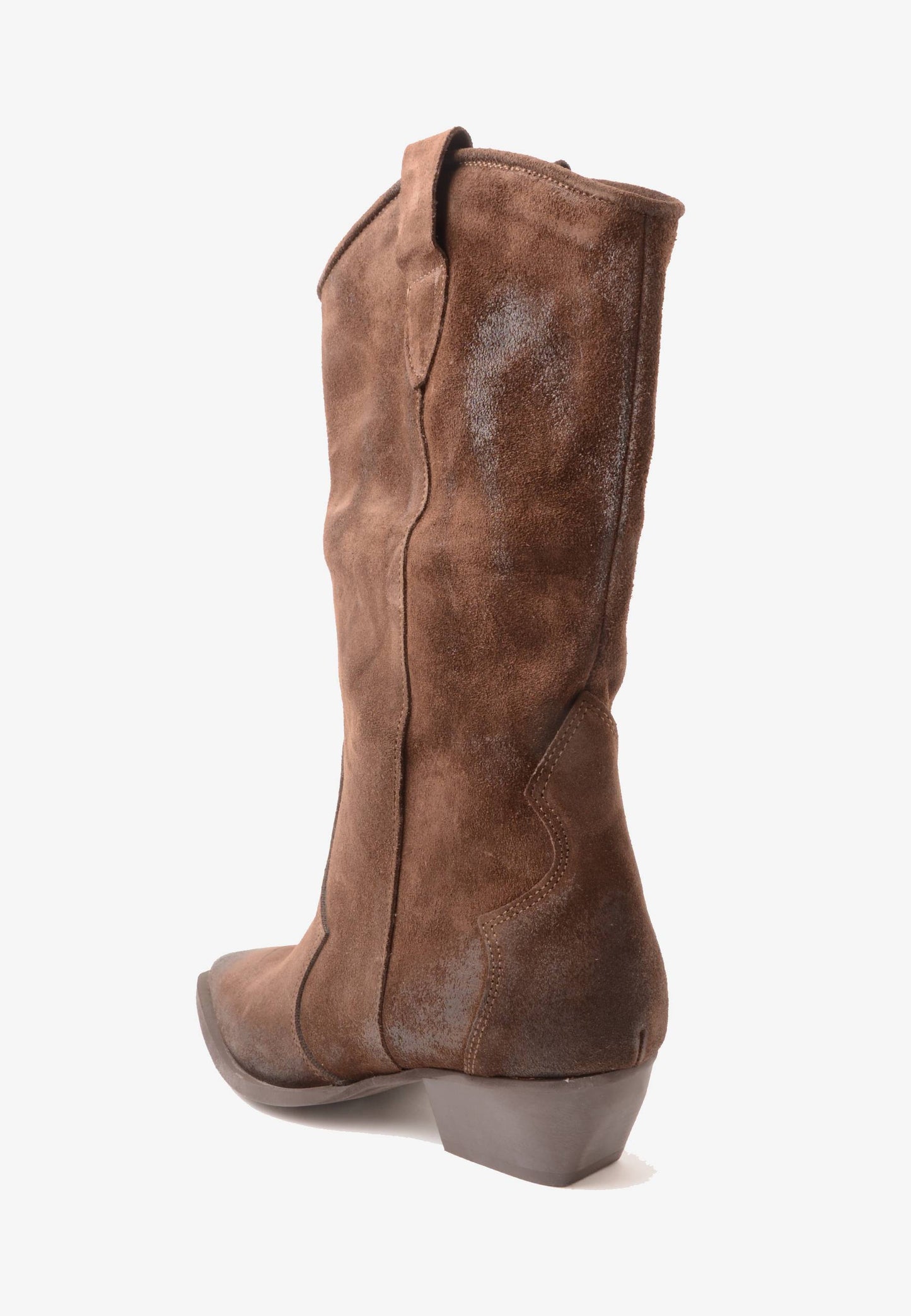 DIVINE FOLLIE - Stivale Texano Camoscio Moro
