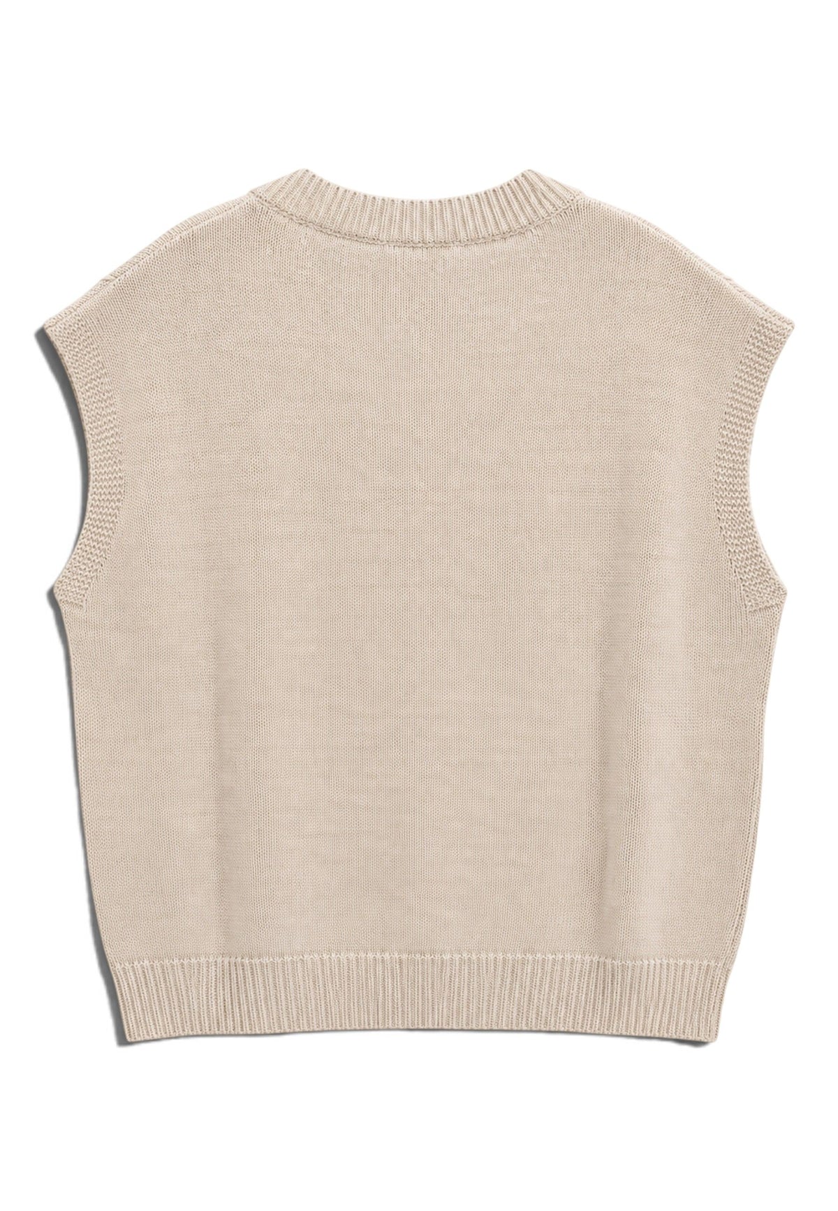 MOTEL - Gilet In Pizzo Panna