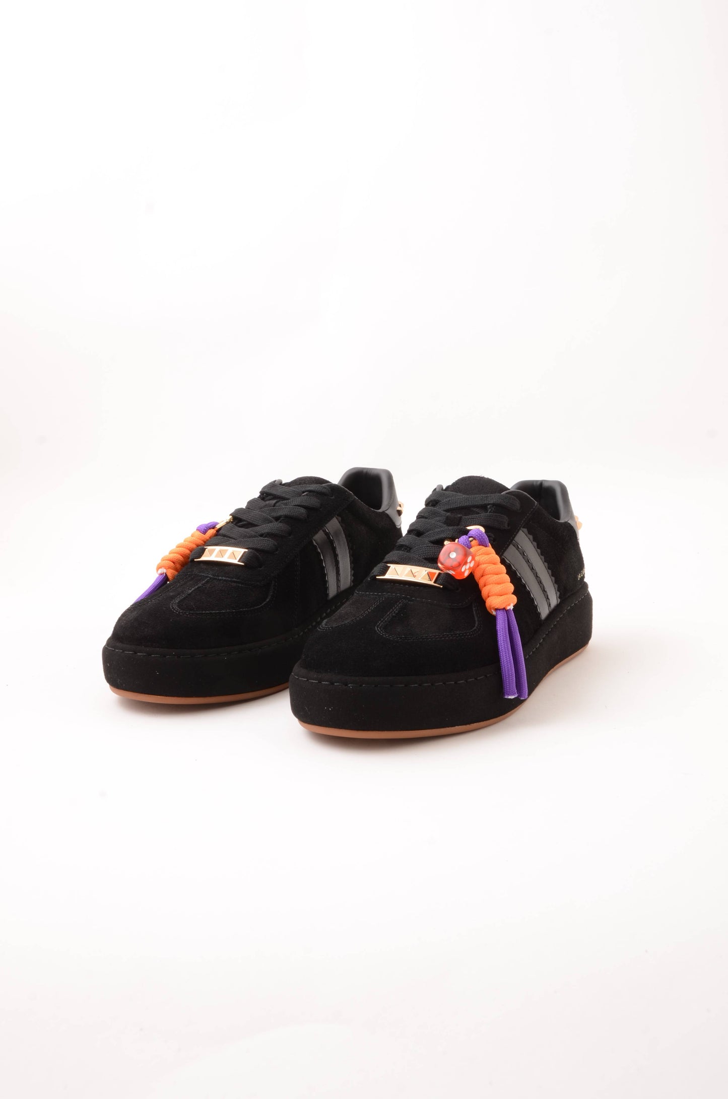 LA CARRIE - Sneakers Camoscio Charms Nero