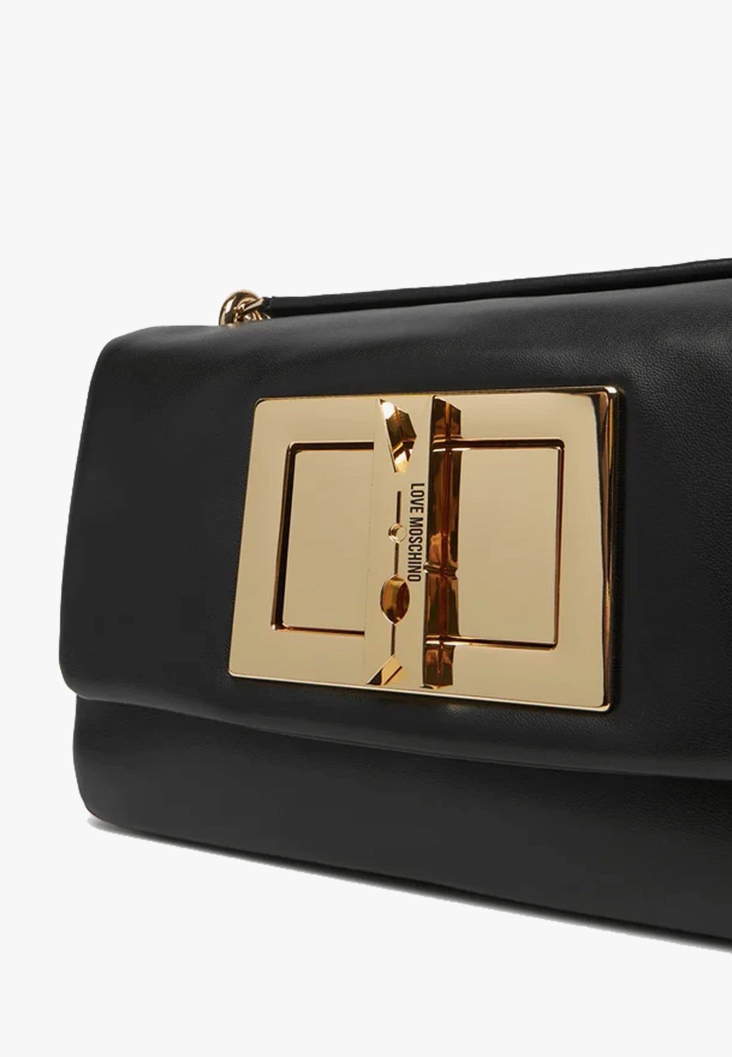 LOVE MOSCHINO - Borsa A Tracolla Gold Clip Nero