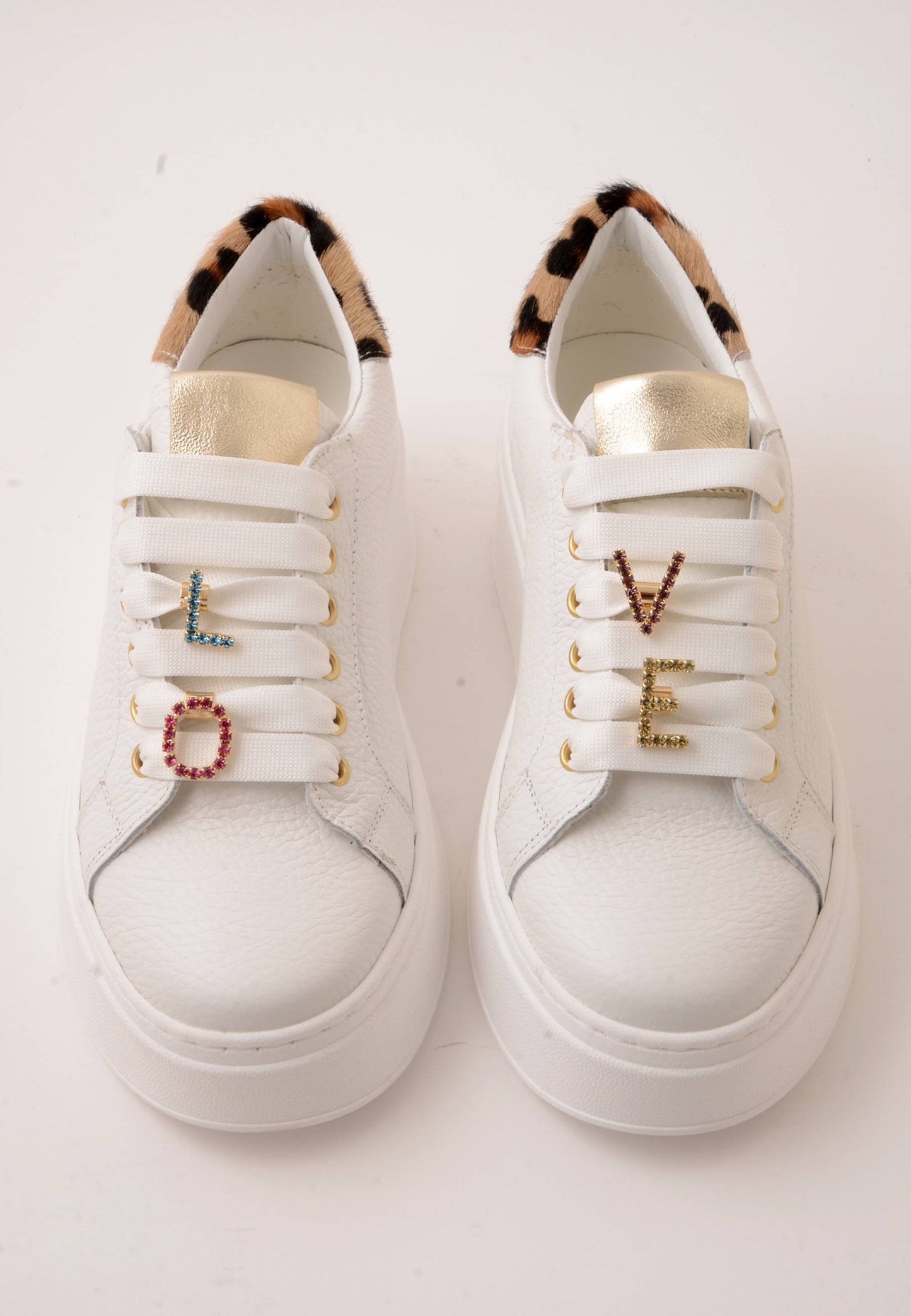 DIVINE FOLLIE - Sneakers Love Bijoux Bianco