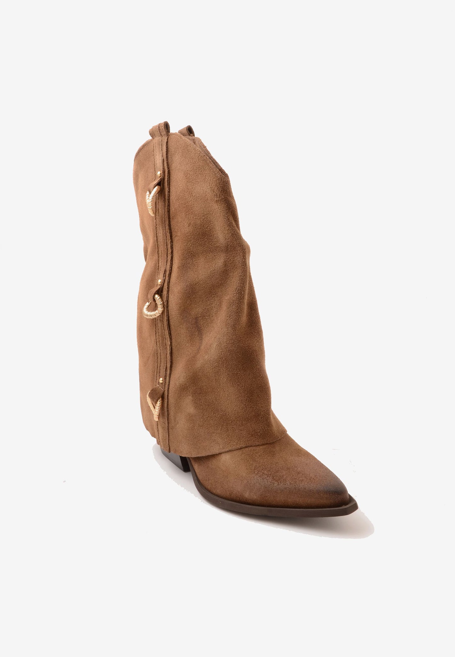 DIVINE FOLLIE - Stivale Anelli Oro Taupe