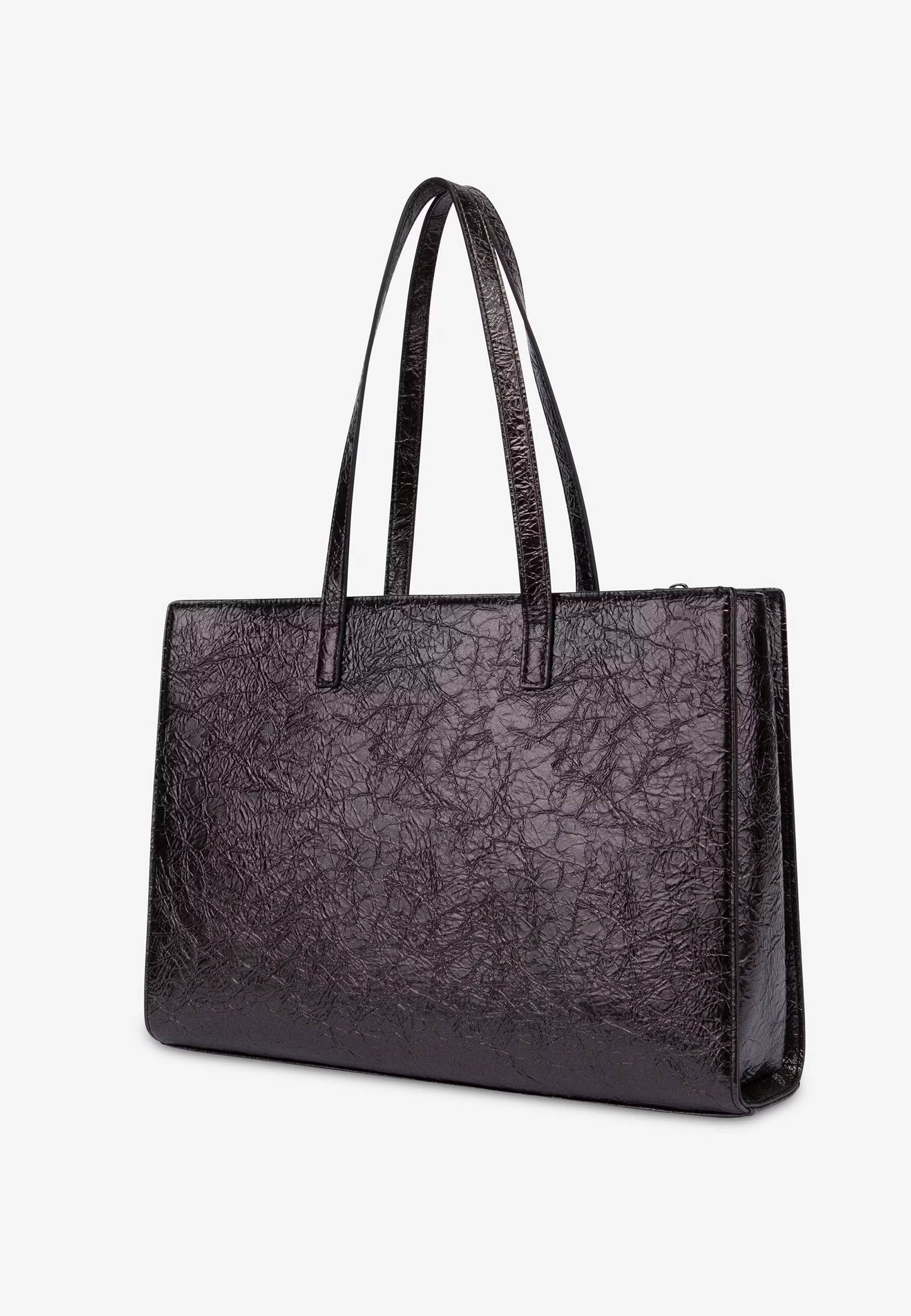 LOVE MOSCHINO - Borsa A Spalla Laminata Nero