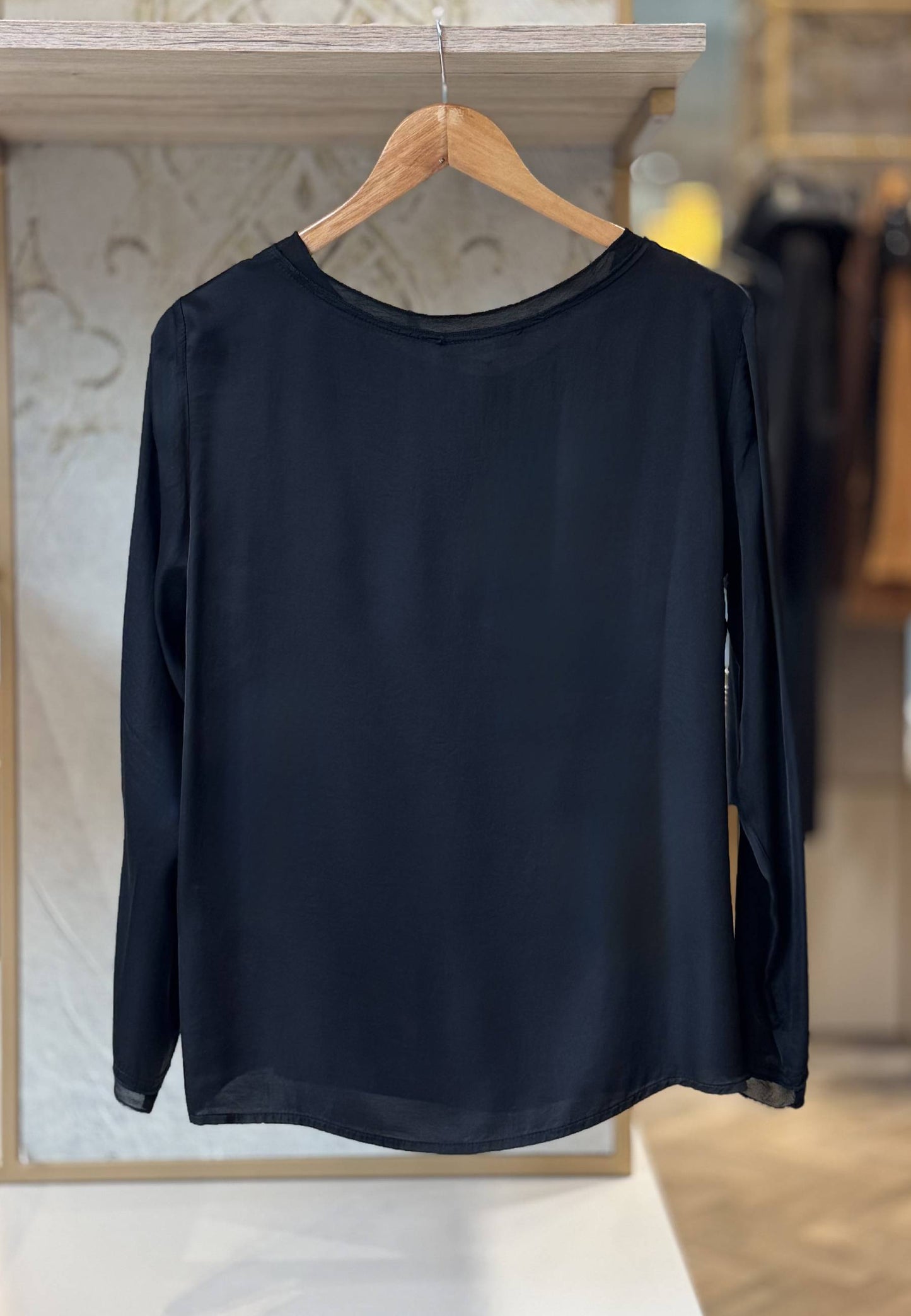 LE STREGHE - Blusa In Viscosa Nero