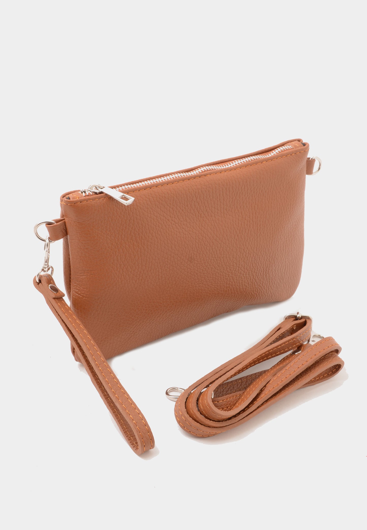NUNZIA - Pochette Vera Pelle BEATRICE Cuoio