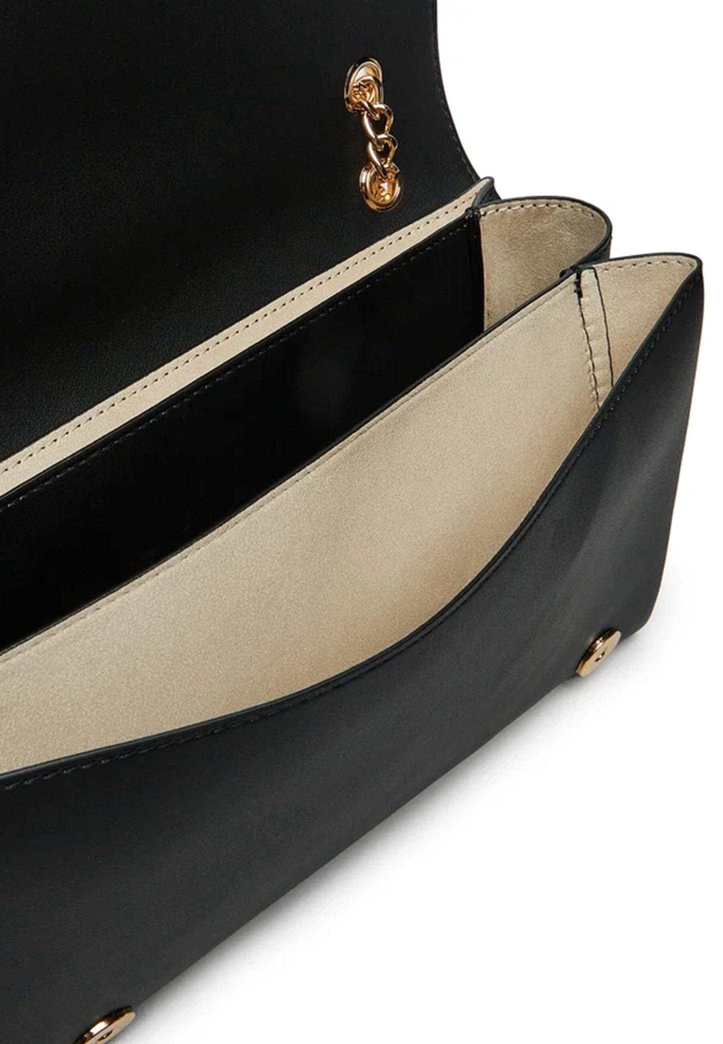 LOVE MOSCHINO - Borsa A Spalla Lettering Soft Touch Nero Oro