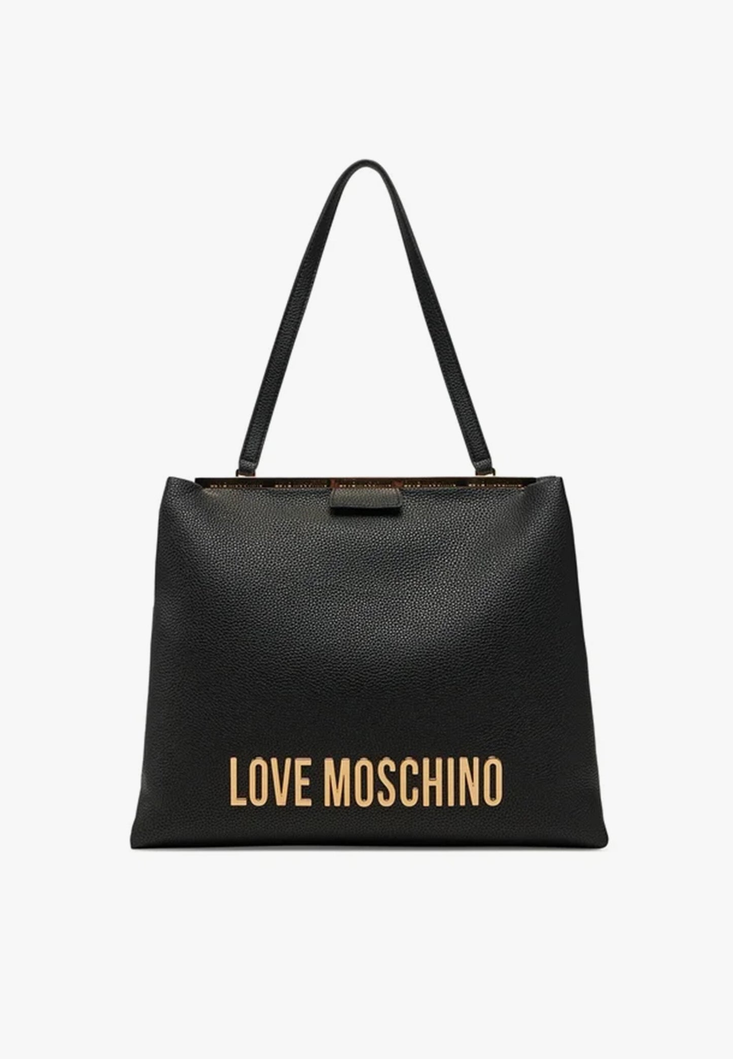 LOVE MOSCHINO - Borsa A Spalla Lettering Grande Nero