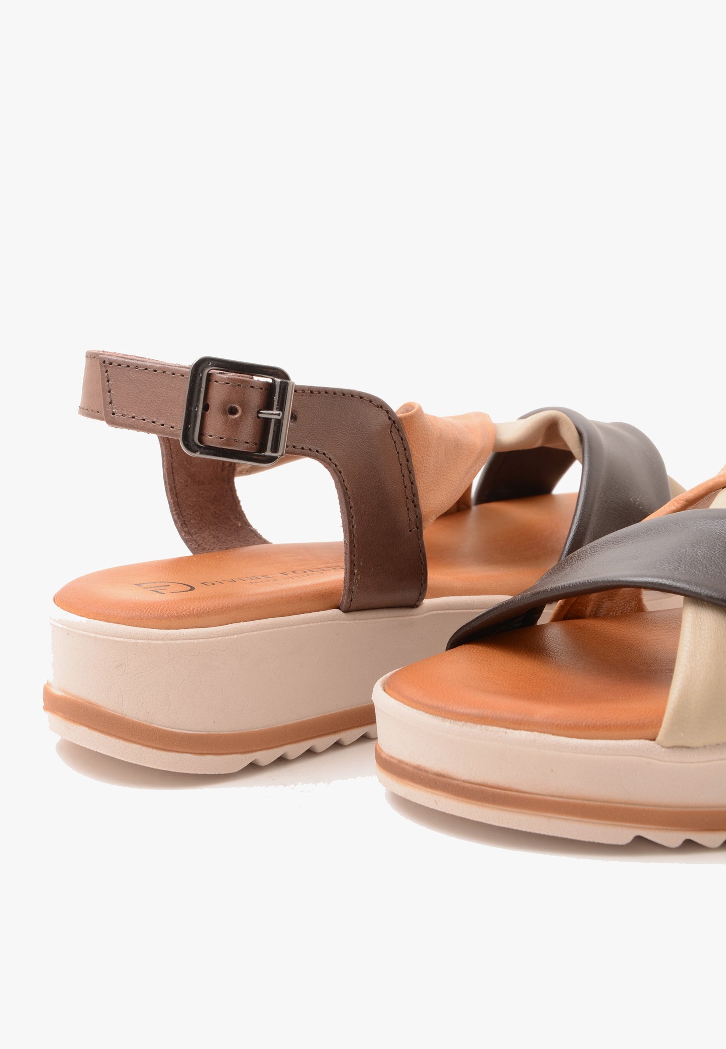 DIVINE FOLLIE - Sandalo Nappa Multi Brown