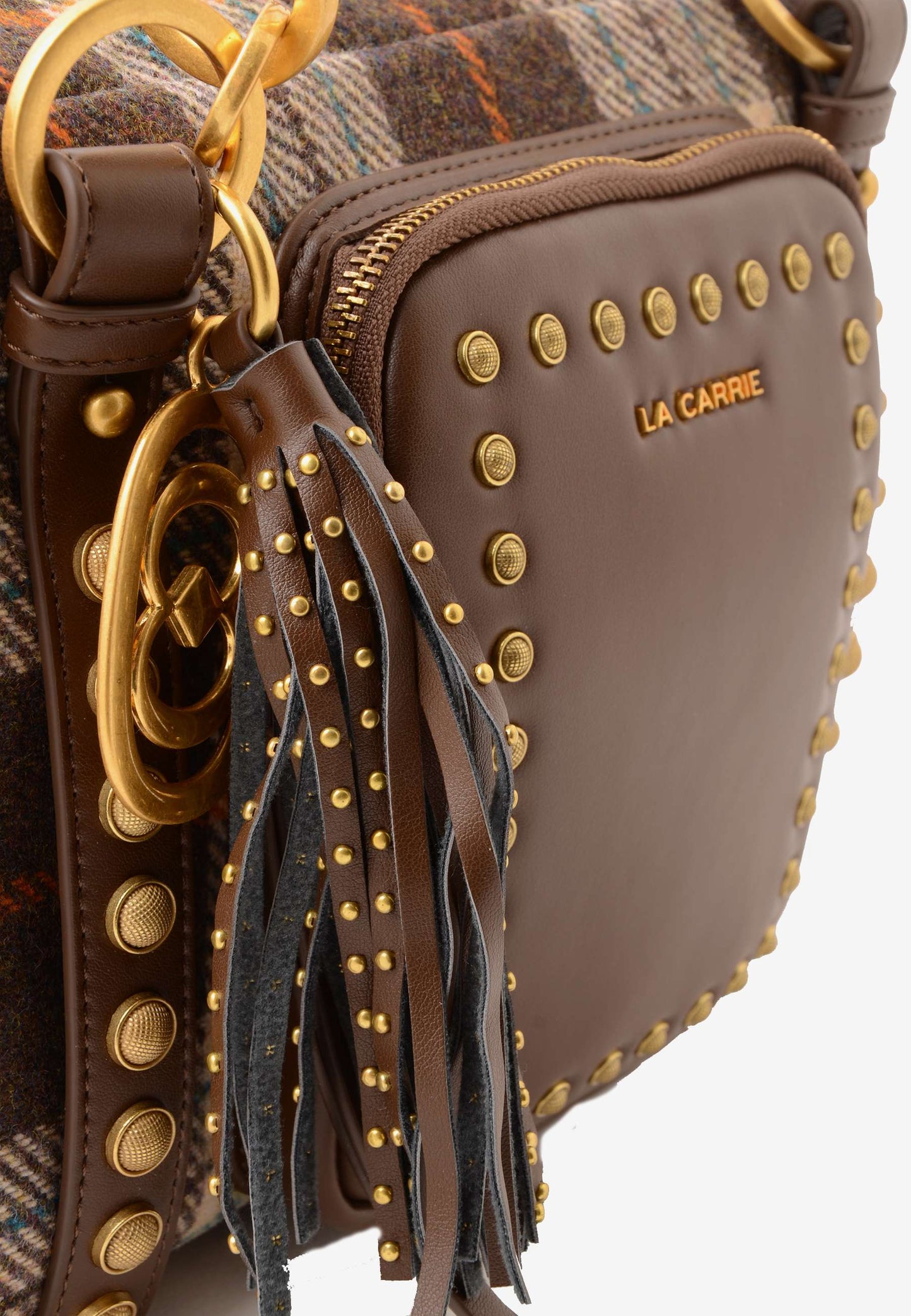 LA CARRIE - Borsa A Spalla Scottish Marrone