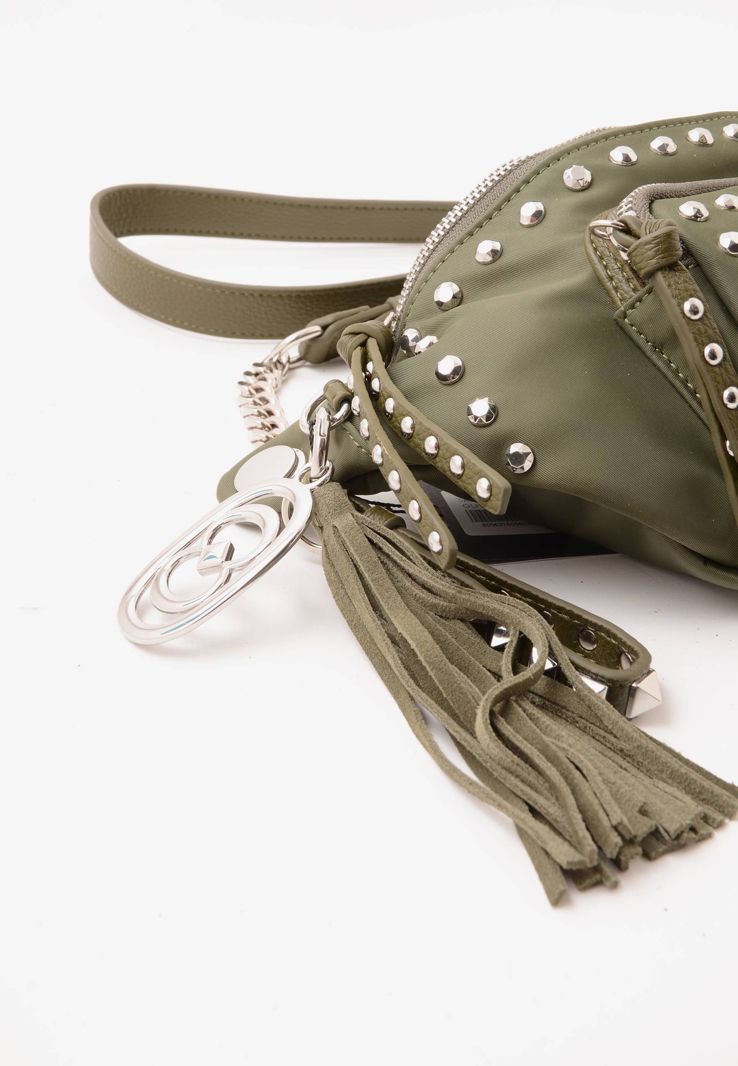 LA CARRIE - Marsupio Dark Nylon Borchie Oliva