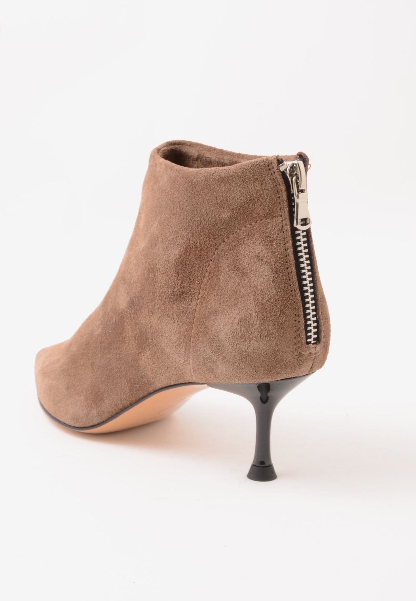 DIVINE FOLLIE - Stivaletto Zip Camoscio Taupe