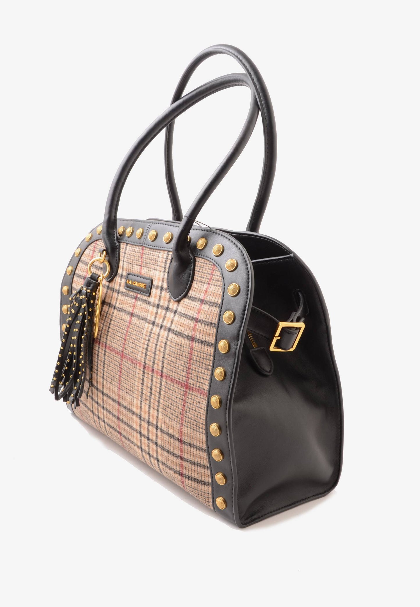 LA CARRIE - Shopping Bag Scottish Combi Beige