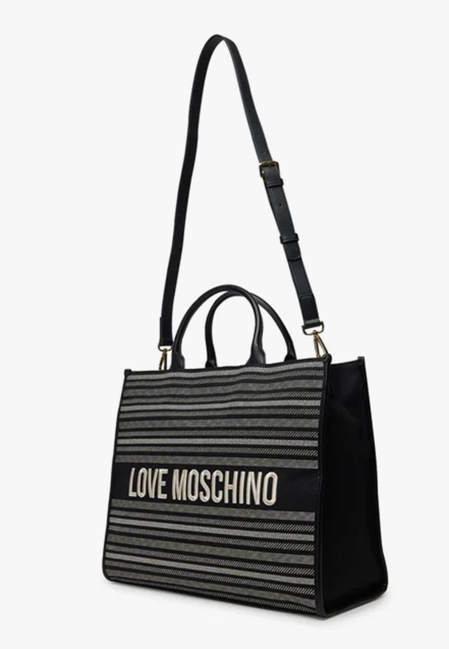 LOVE MOSCHINO - Shopping Bag Canvas Nero