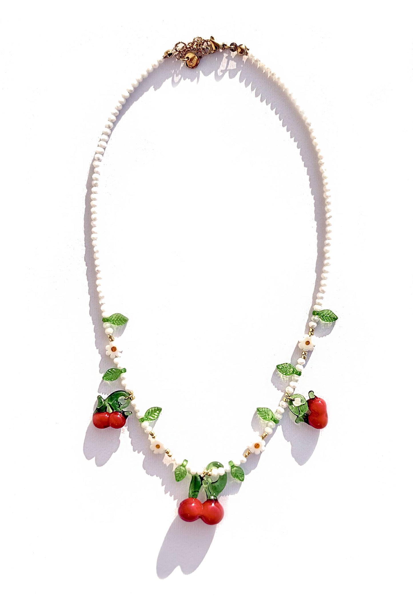 LARA11 - Collana Girocollo In vetro CHERRY BLOSSOM