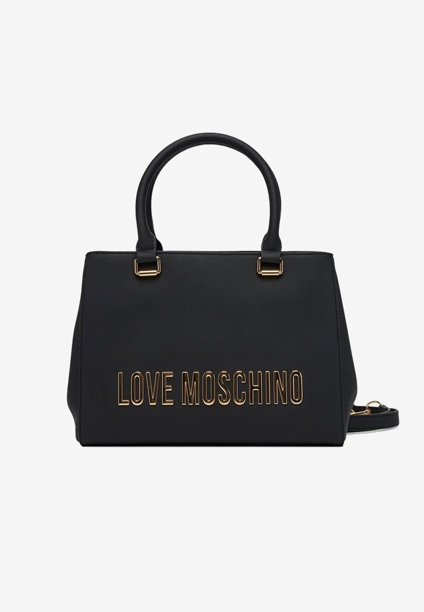 LOVE MOSCHINO - Borsa A Mano Lettering Soft Touch Nero
